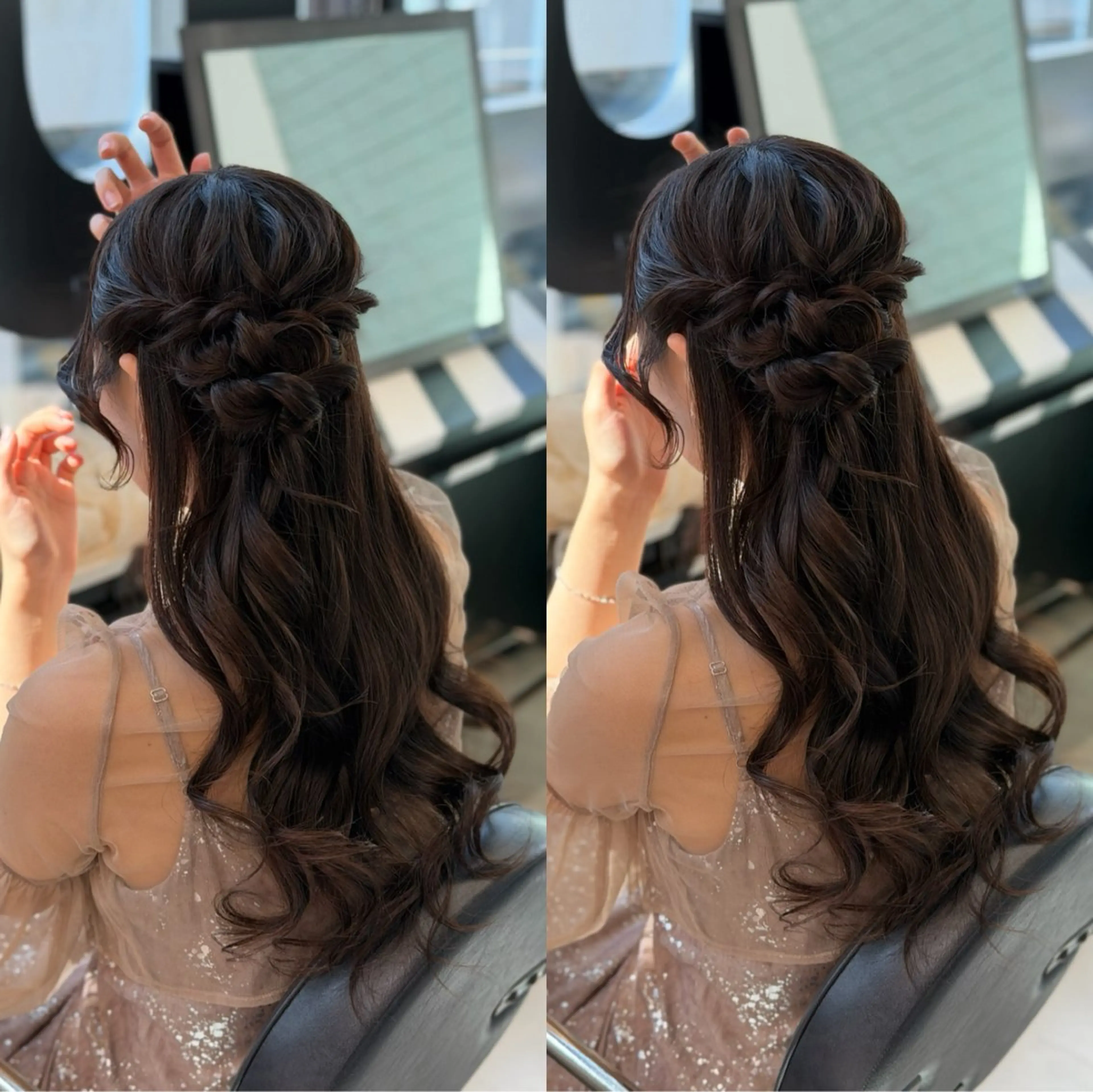 ロング ヘアアレンジ ヘアセット 梅田茶屋町ヘアセット 🎀RIONA🎀のヘアスタイル