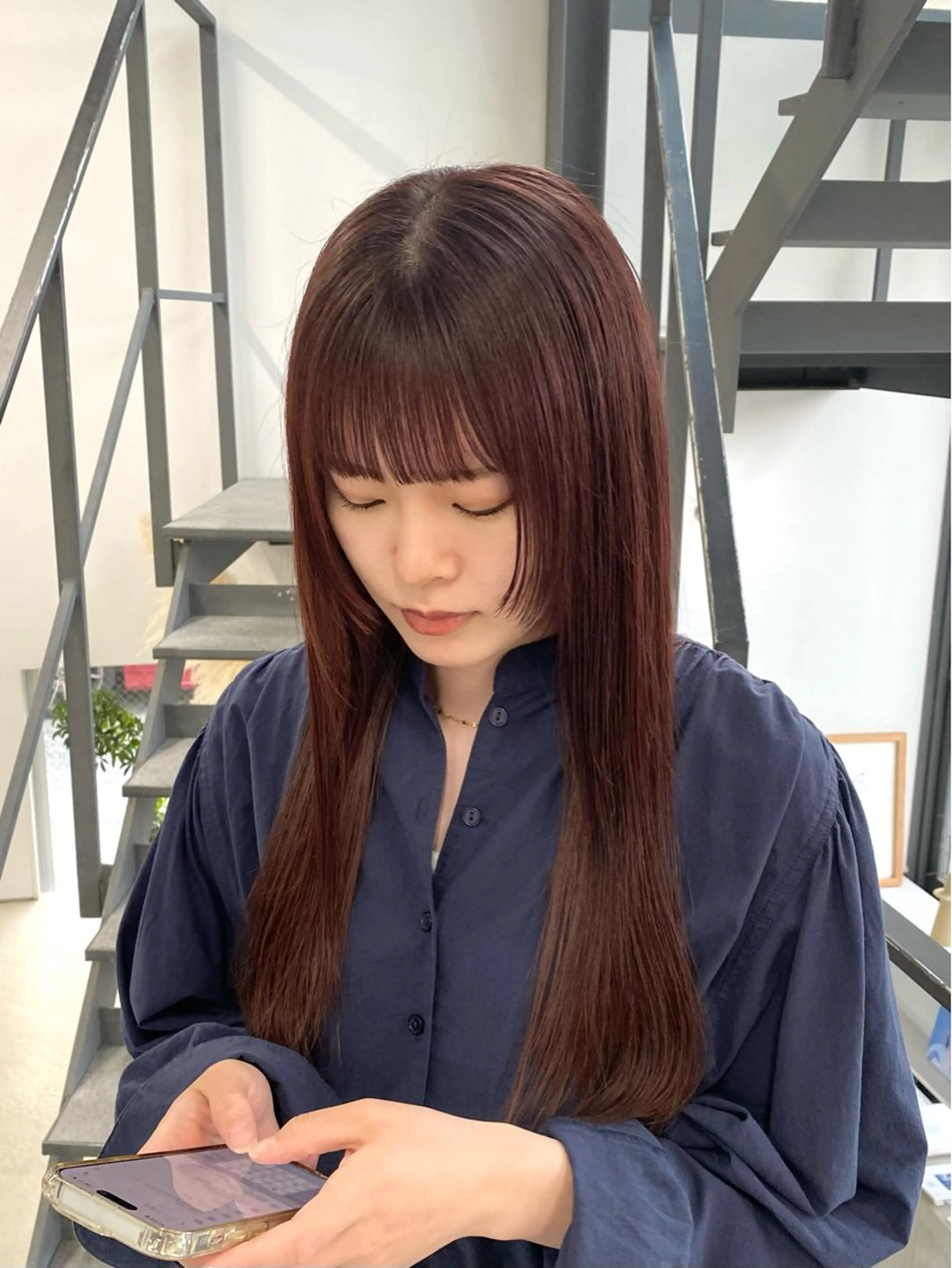 ロング 似合わせカット カット ヘアカラー トリートメント 仲村安葉/暖色 カラー/レイヤーのヘアスタイル