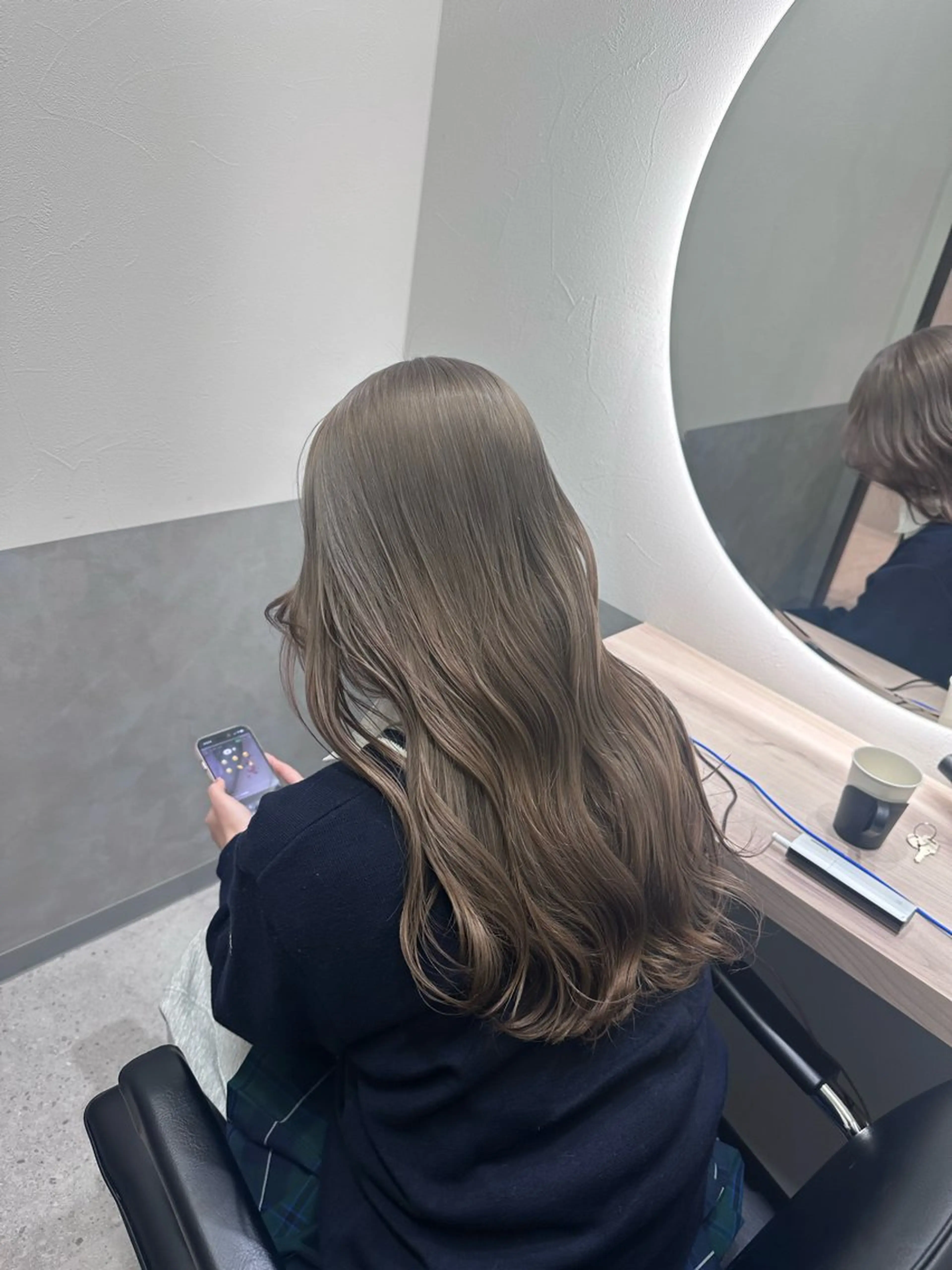 ロング カット ヘアカラー ダブルカラー｜ なおき｜池袋美容師のヘアスタイル