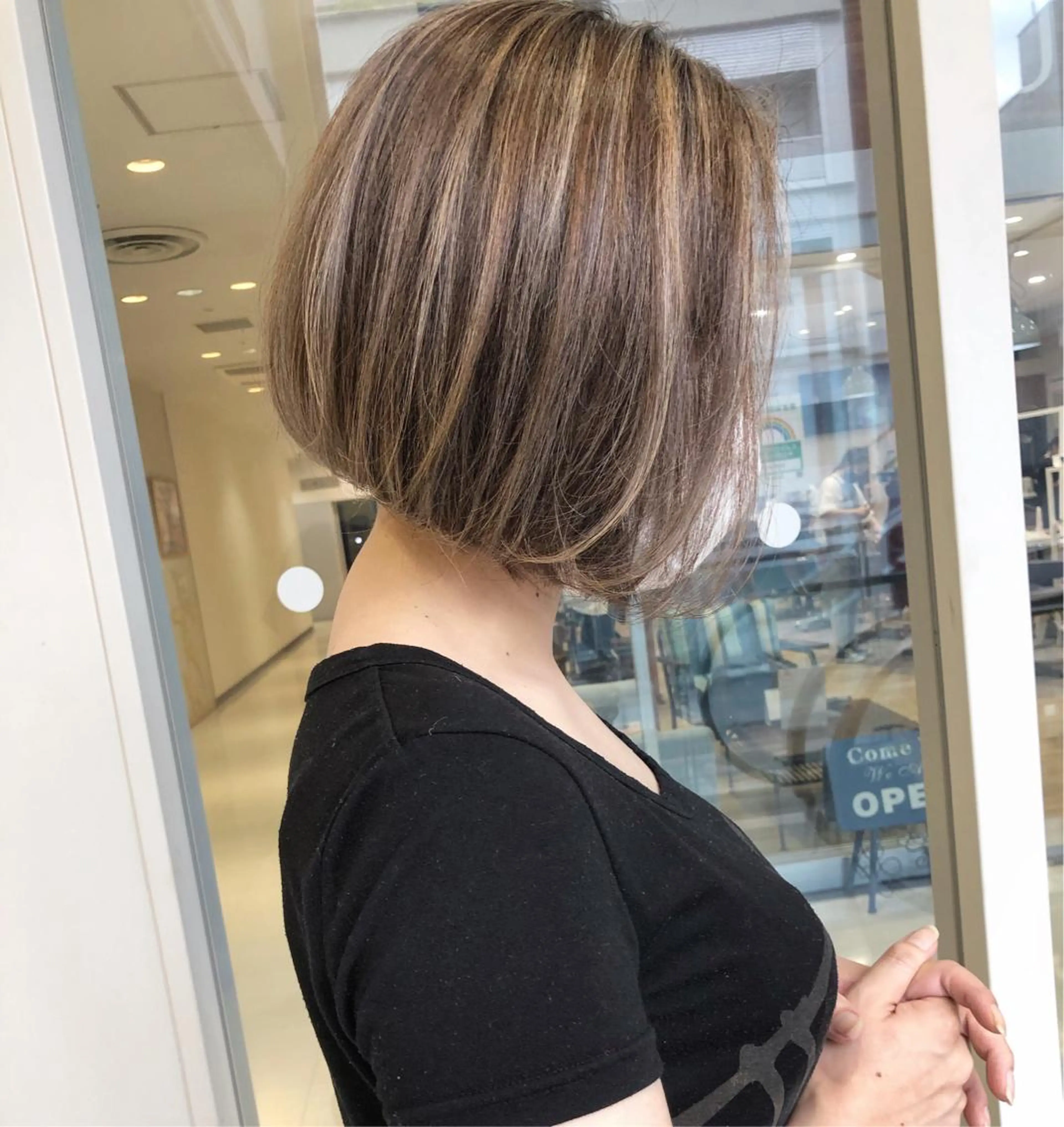 ショート カラー ハイライトカラー ハイライト タナカ タクヤのヘアスタイル