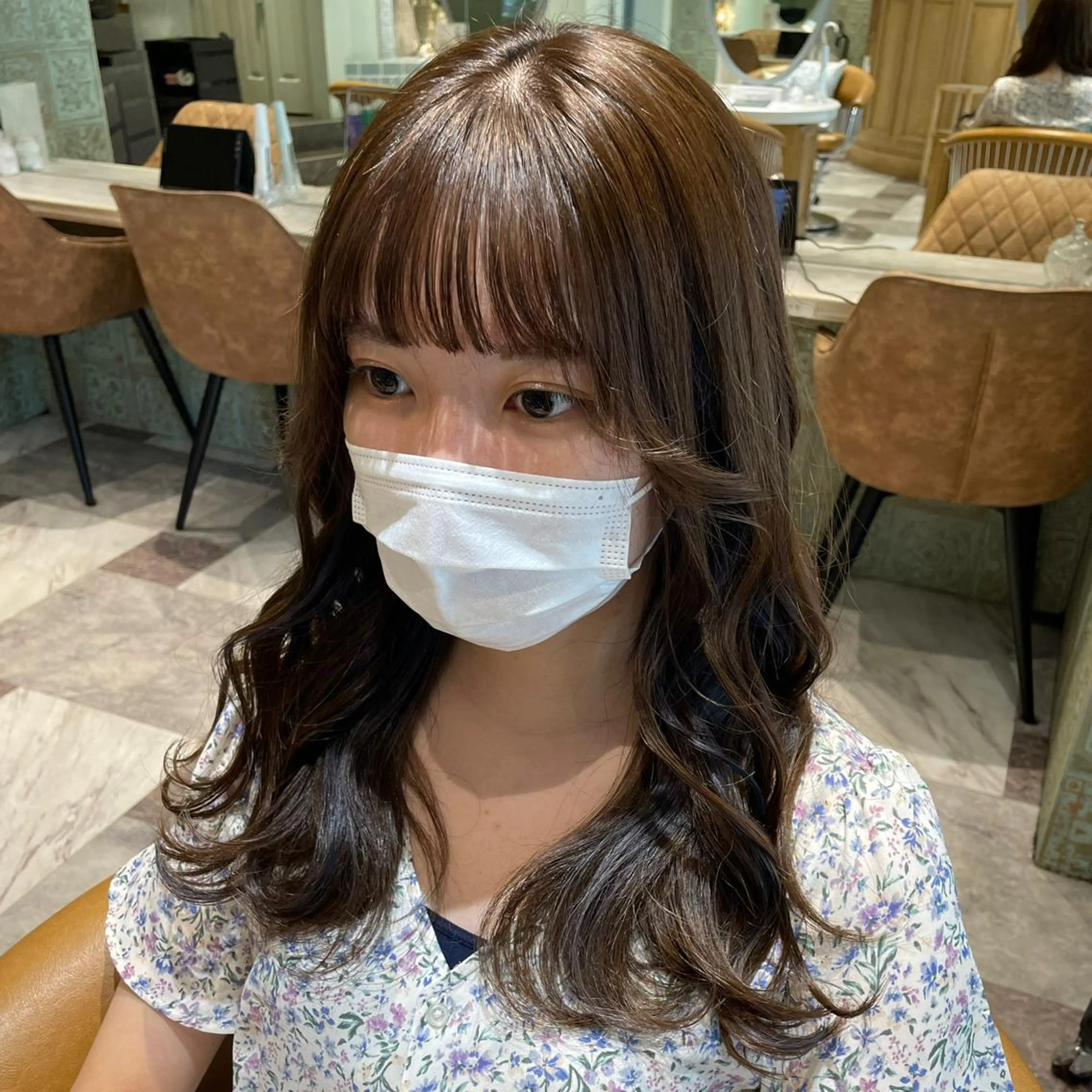 カラー ヘアカラー 木屋元一/透明感 /前髪/ショートボブのヘアスタイル