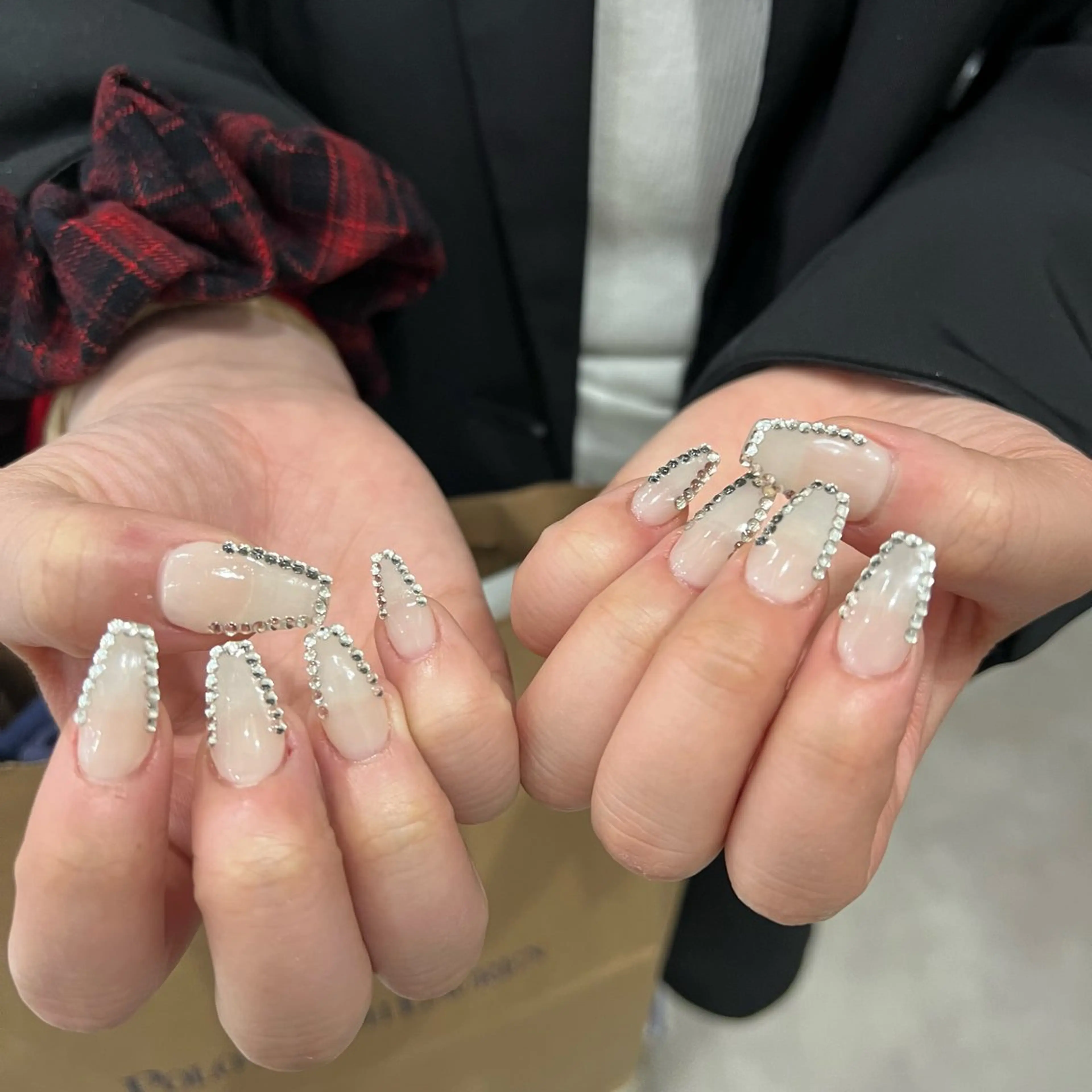 ネイル 長さ出し フットネイル フレンチネイル ガラスフレンチ グラデーション ハンドネイル M2beauty Renaのネイルデザイン