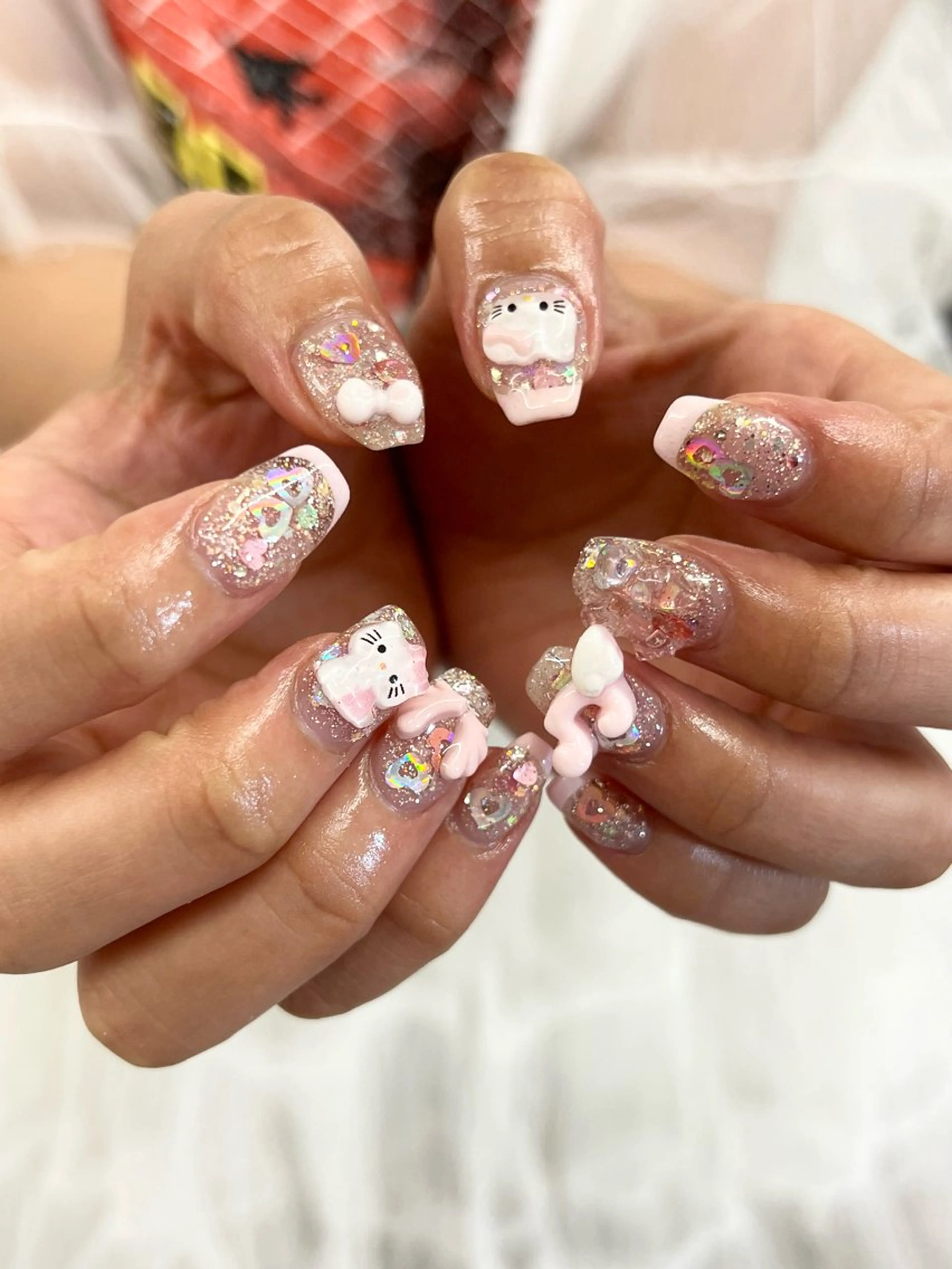 ネイル ジェルネイル マグネットネイル ニュアンスネイル パラジェル ピンク ハンドネイル ハンドケア Bana_ Nailのネイルデザイン