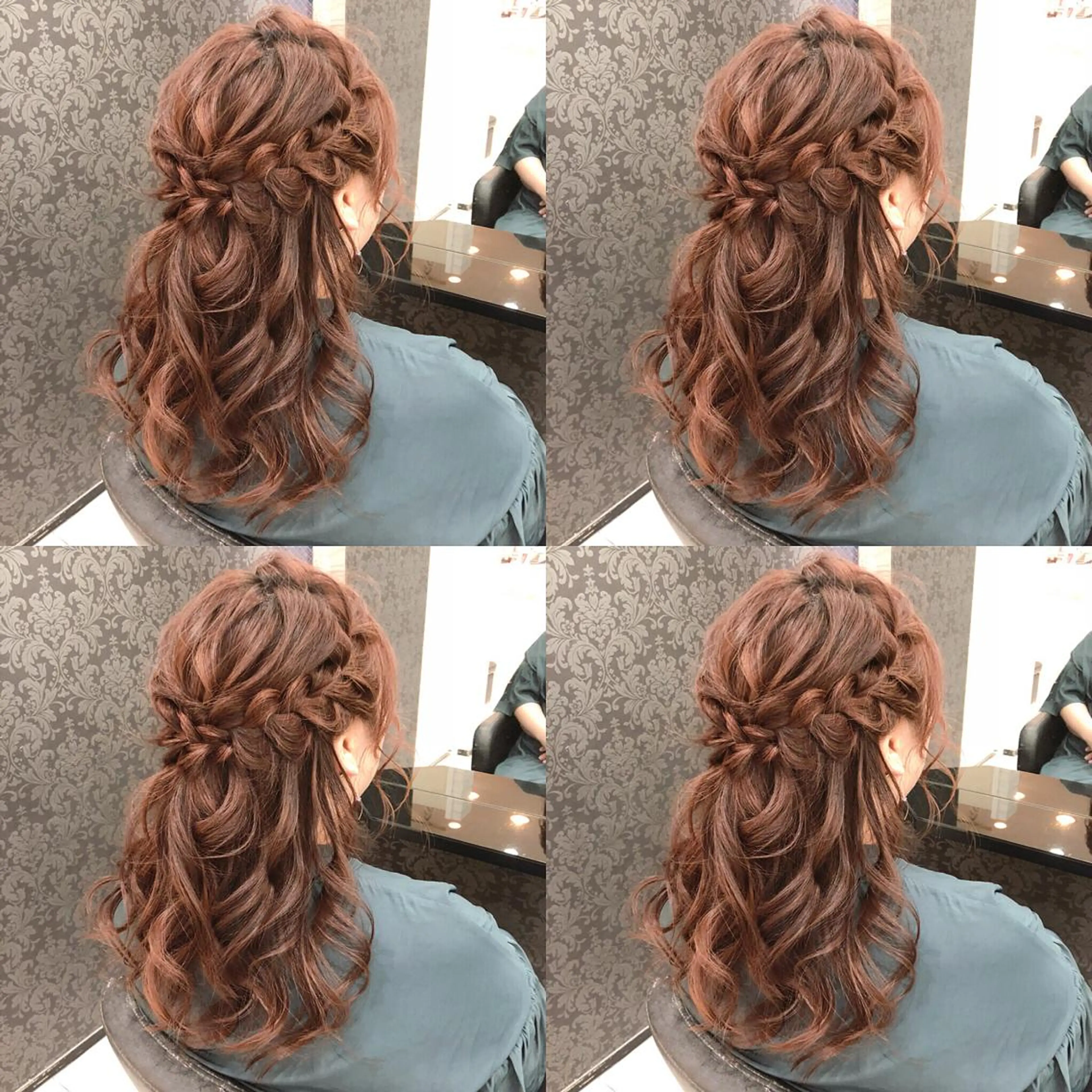 セミロング ヘアアレンジ ハーフアップ ヘアセット 🌷MAYU 🌷のヘアスタイル