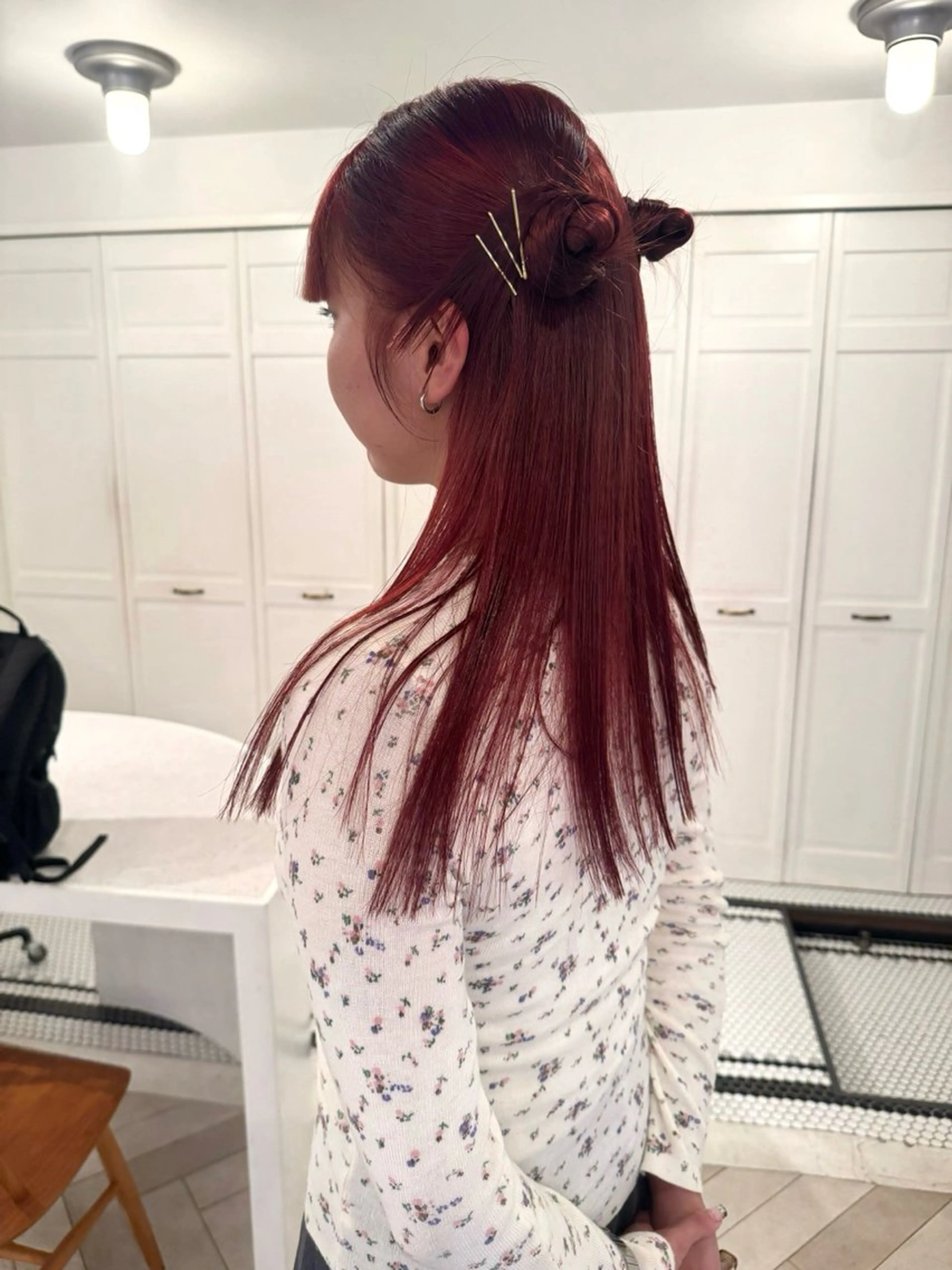 カラー ヘアカラー ブリーチカラー🎀 韓国風/寺門美優のヘアスタイル