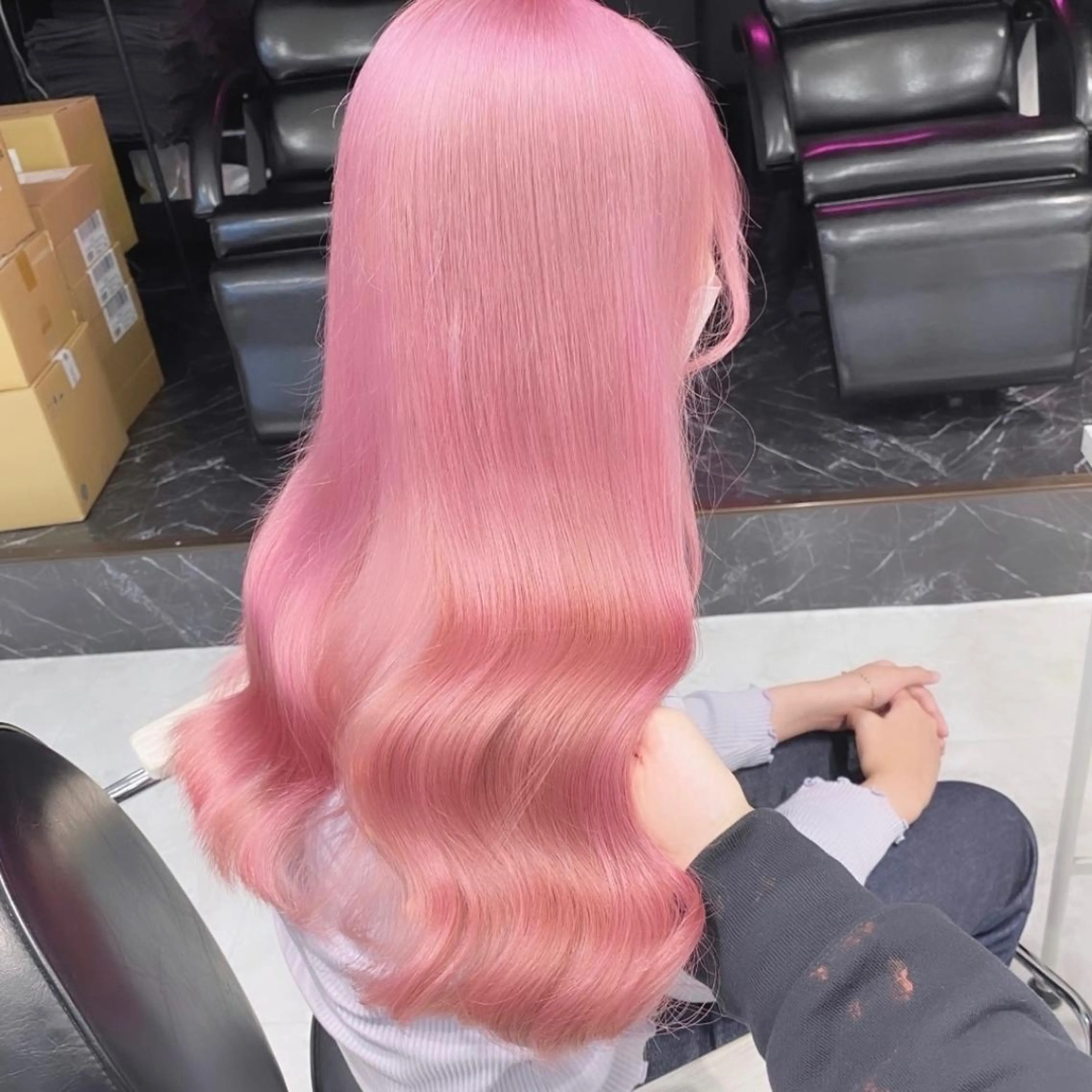 ロング カラー ヘアアレンジ メンズ キッズ カット ヘアカラー トリートメント ハイトーン美容師 MASATOのヘアスタイル