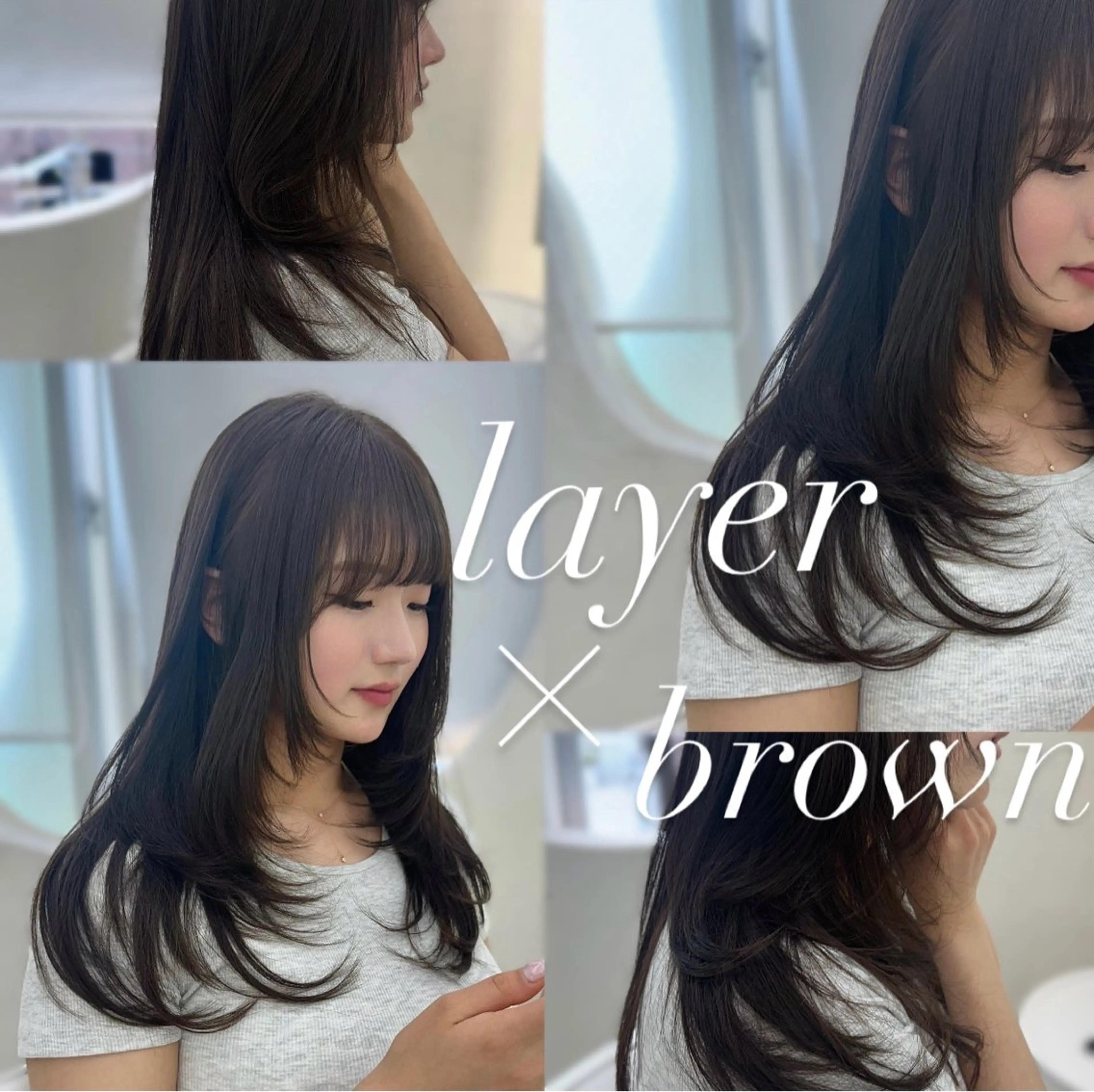 ロング レイヤーカット ハイトーンボブ Mizuki.のヘアスタイル