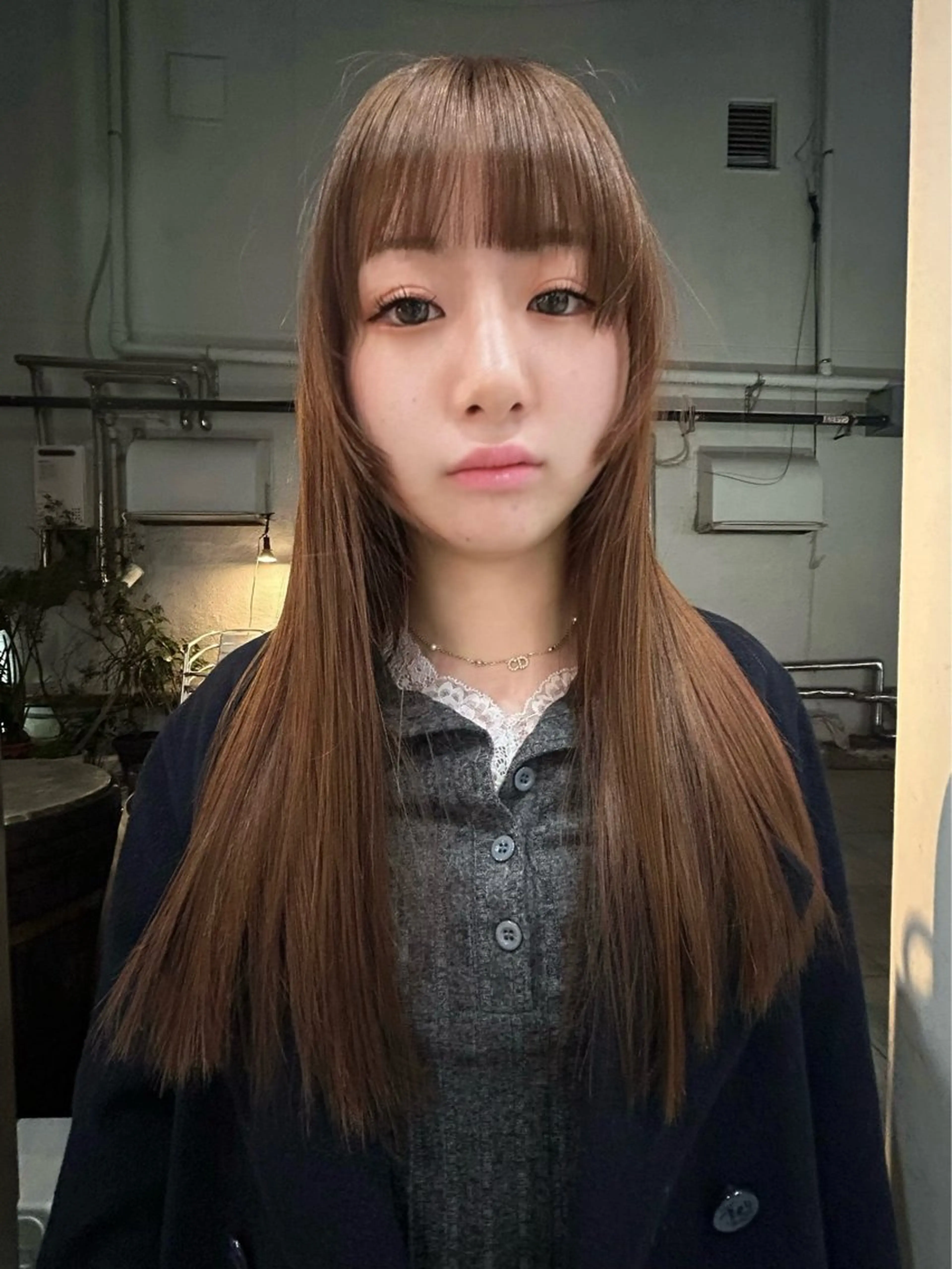 ロング カラー ベージュカラー ブリーチ ダブルカラー ブリーチなしカラー オリーブベージュ 🪽デザインカラー/ ブリーチ/陽向🪽のヘアスタイル