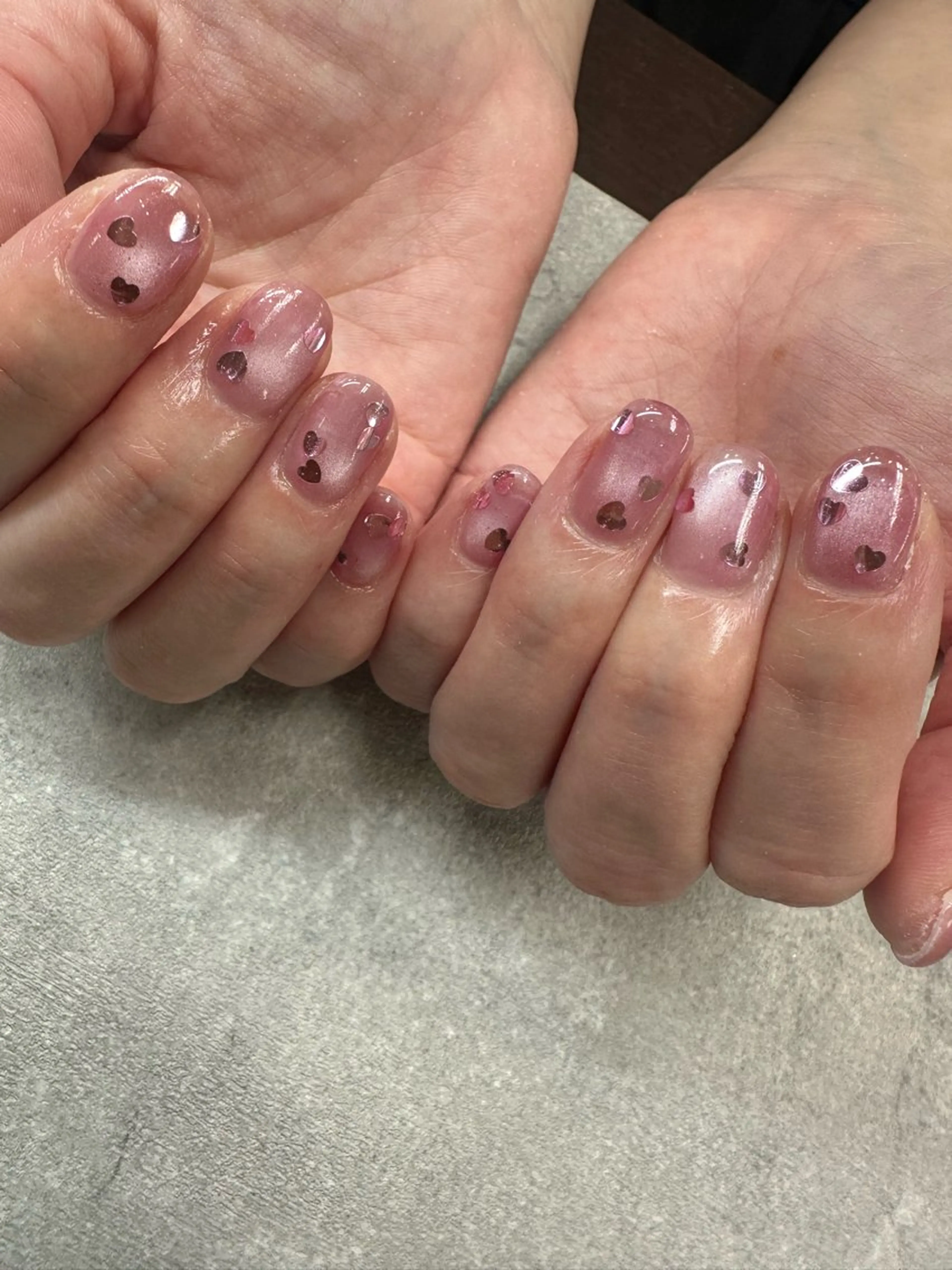 ネイル ハート マグネットネイル ハンドネイル .N YUKIのネイルデザイン