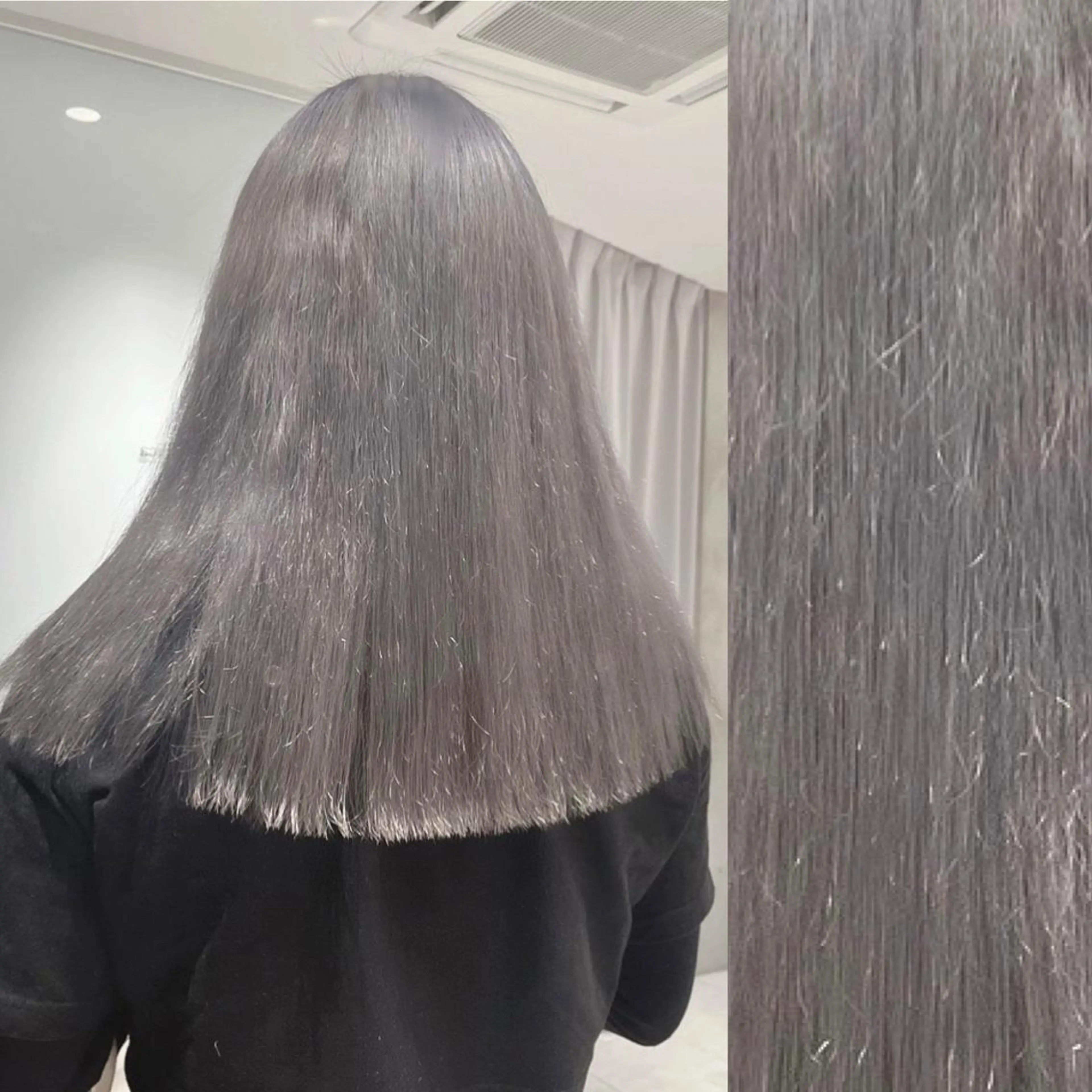 セミロング カラー ヘアアレンジ ベージュカラー ブリーチ ブラウンカラー ケアブリーチ カシス stylist ◎RUKI.のヘアスタイル