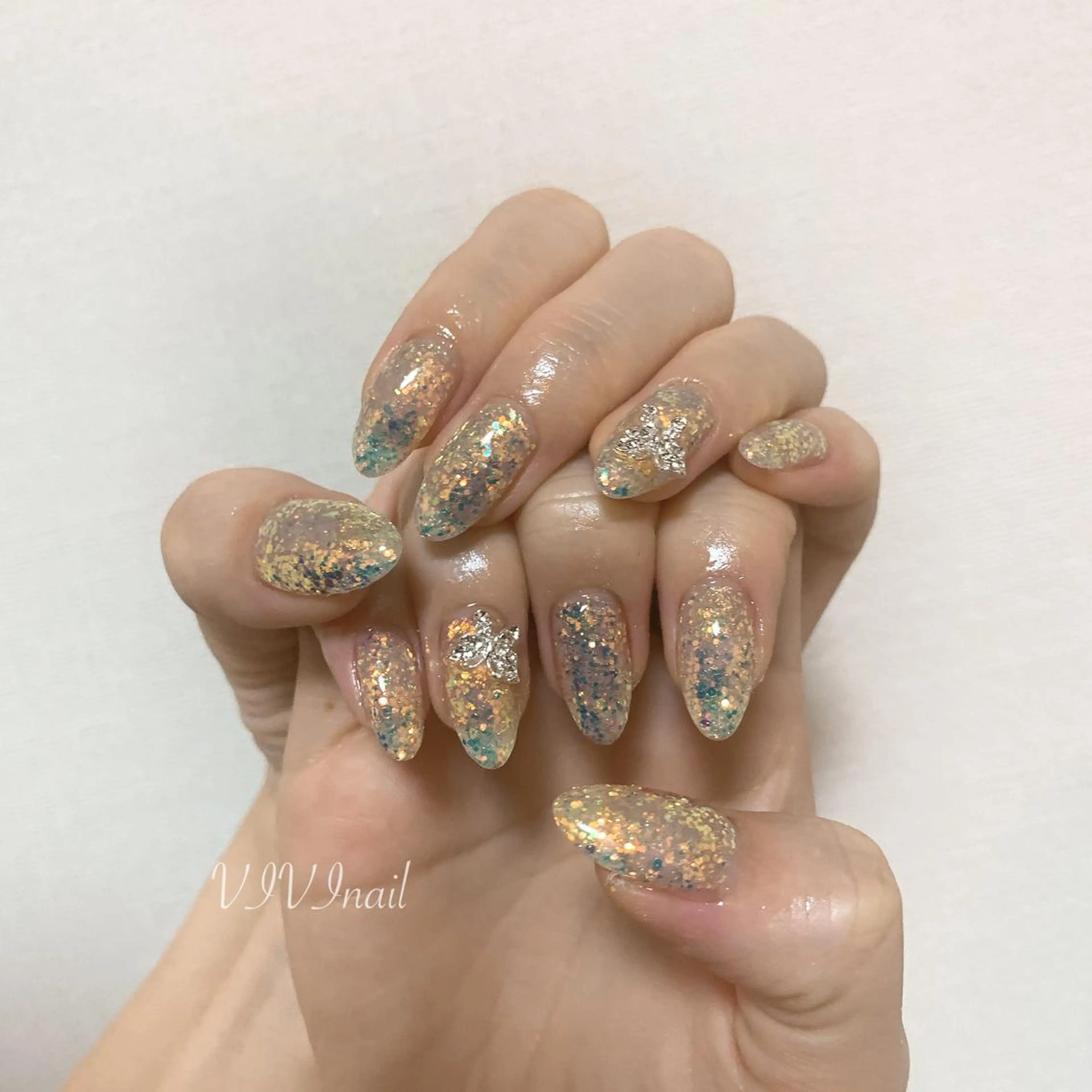 ネイル ラメ(グリッター) ハンドネイル vivi nailのネイルデザイン