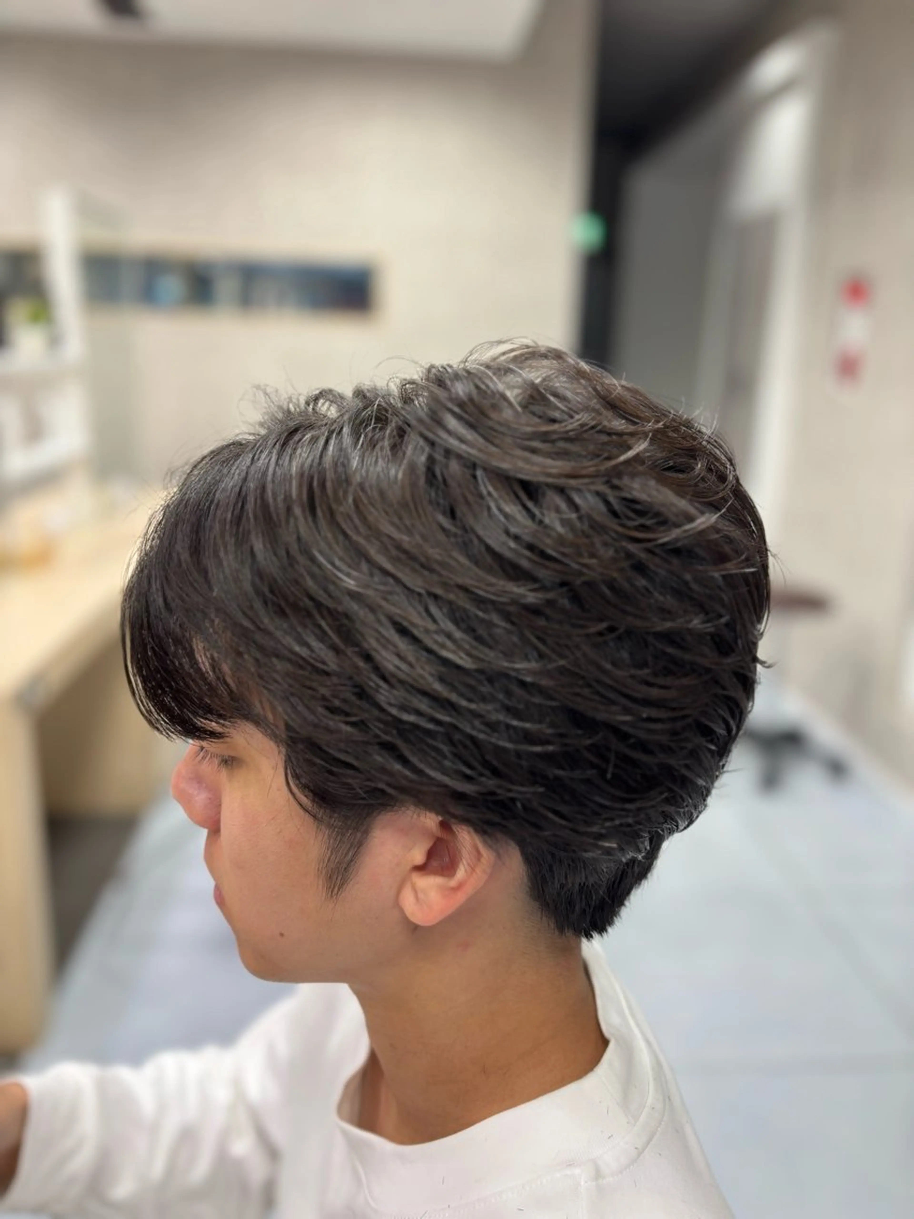 ショート パーマ メンズ カット パーマ メンズ特化韓国風 パーマスタイル/りんのヘアスタイル