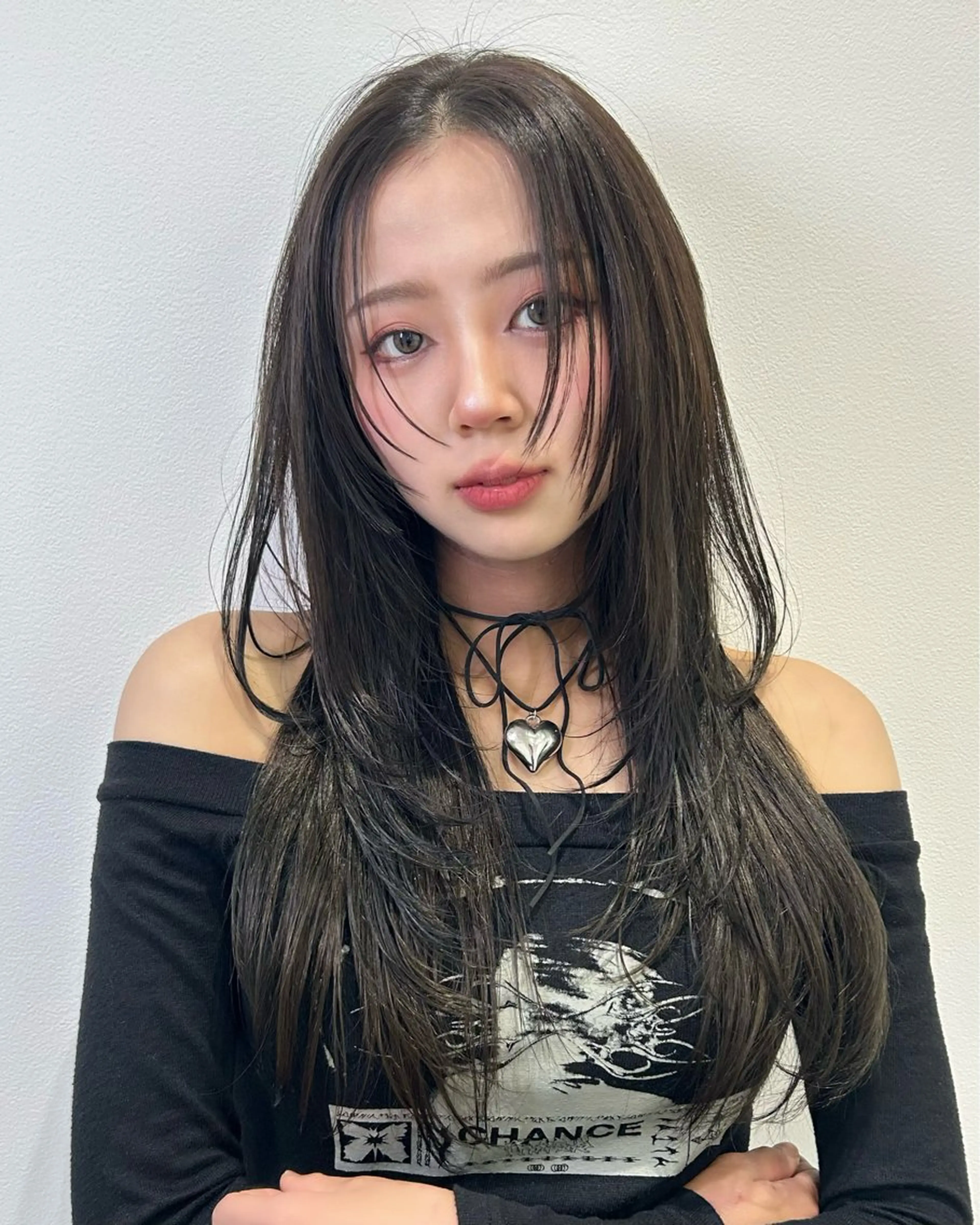 ロング YUI レイヤー/韓国ヘアのヘアスタイル