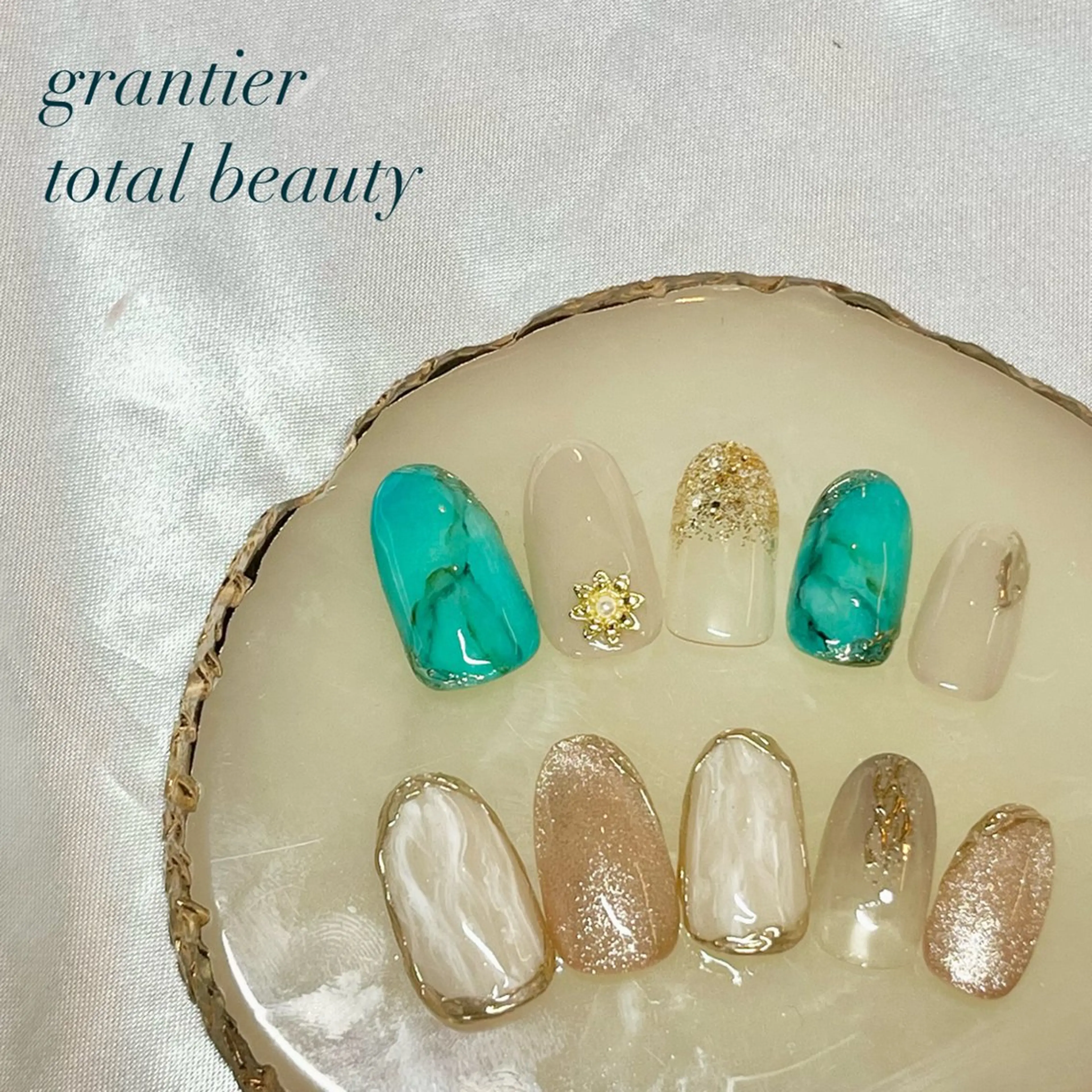 ネイル 夏ネイル ハンドネイル grantier beautyのネイルデザイン