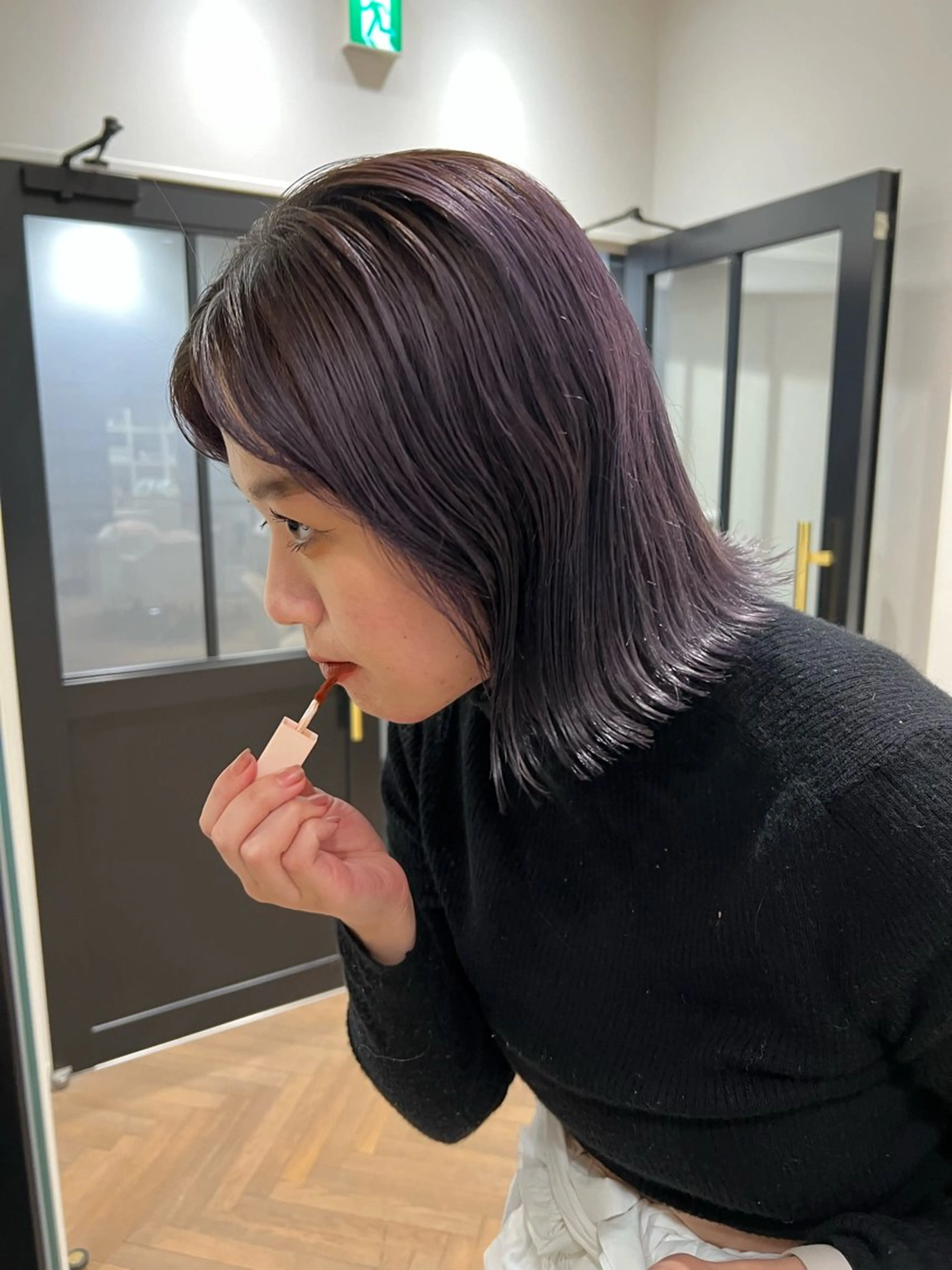 ミディアム カラー yui/ layer cutのヘアスタイル