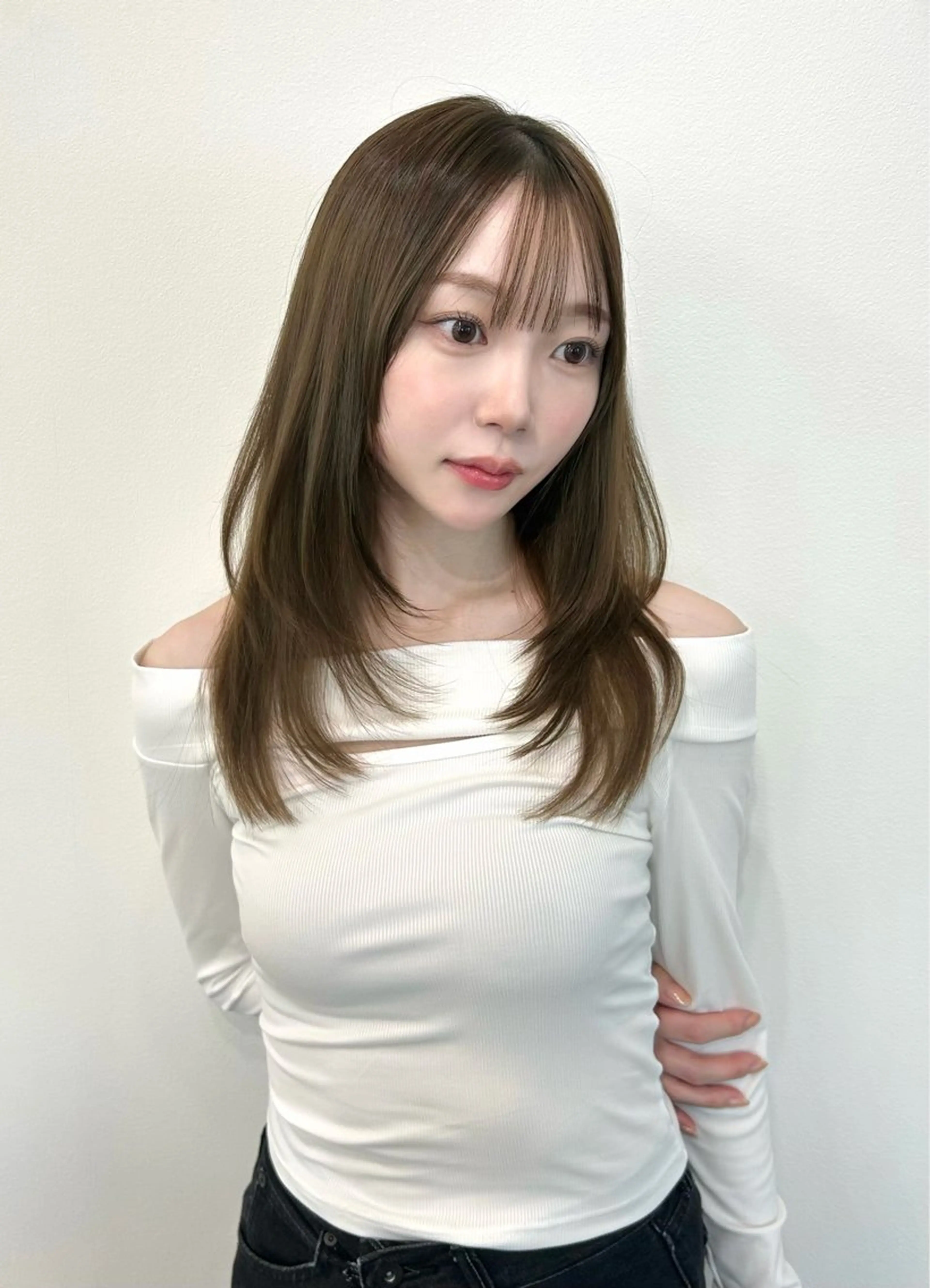 セミロング lemiie ayusaのヘアスタイル