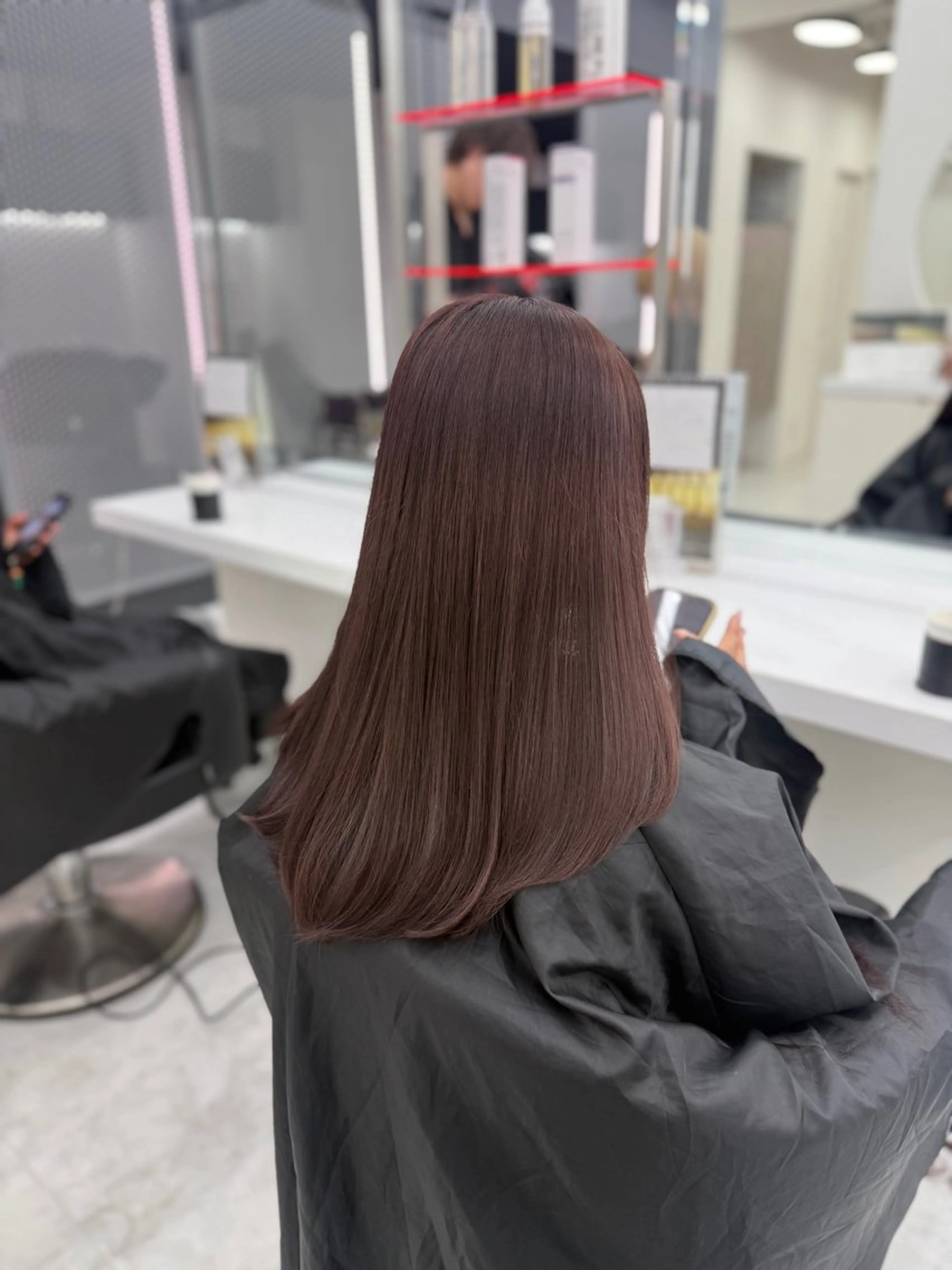 セミロング カラー ヘアアレンジ グレージュ ラベンダーカラー ラベンダーグレージュ ラベンダーグレー 🎀Girly艶髪カ ラー🎀Harukaのヘアスタイル