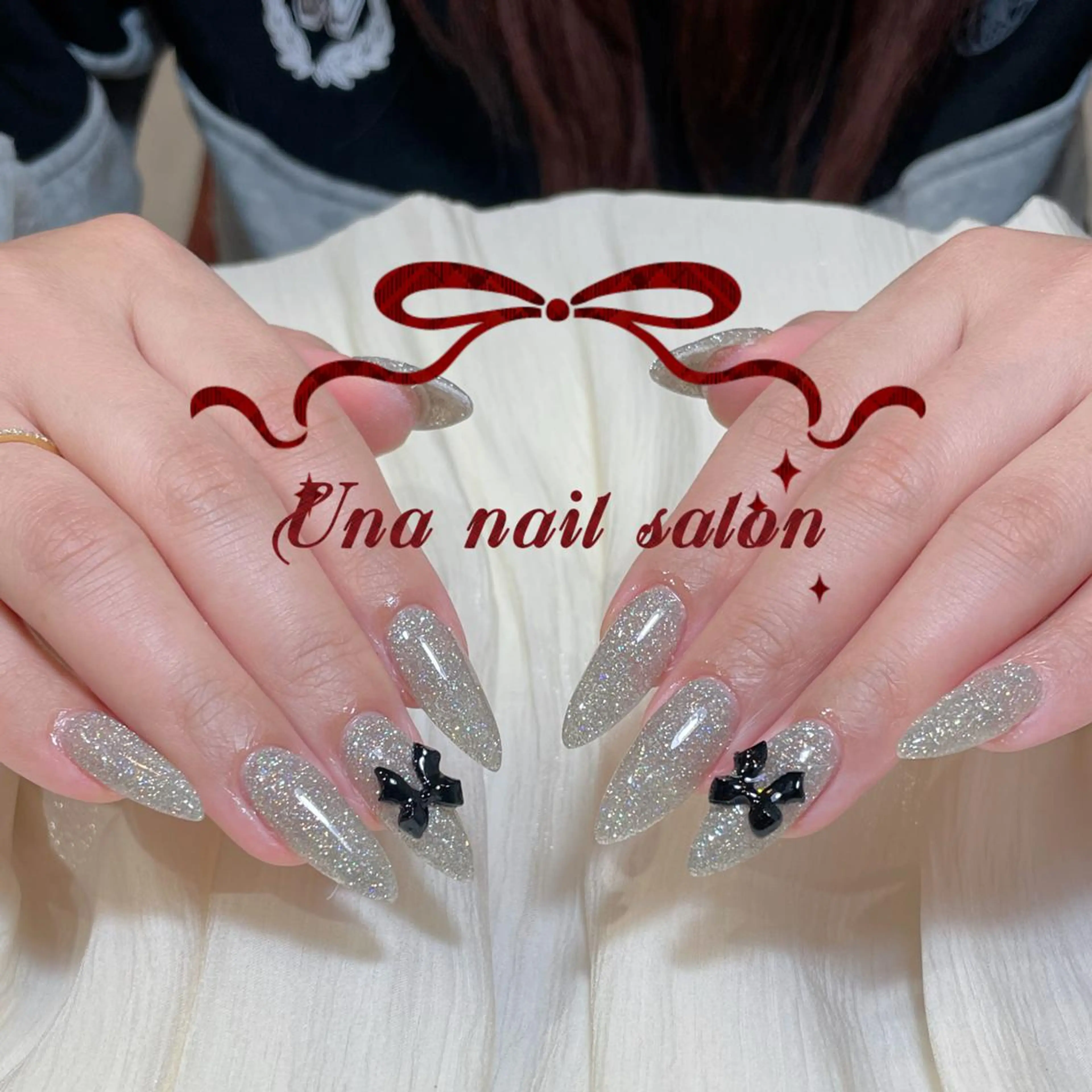 ネイル アートネイル オーロラネイル ガーリー キラキラネイル 韓国ネイル ハンドネイル Una EWAのネイルデザイン