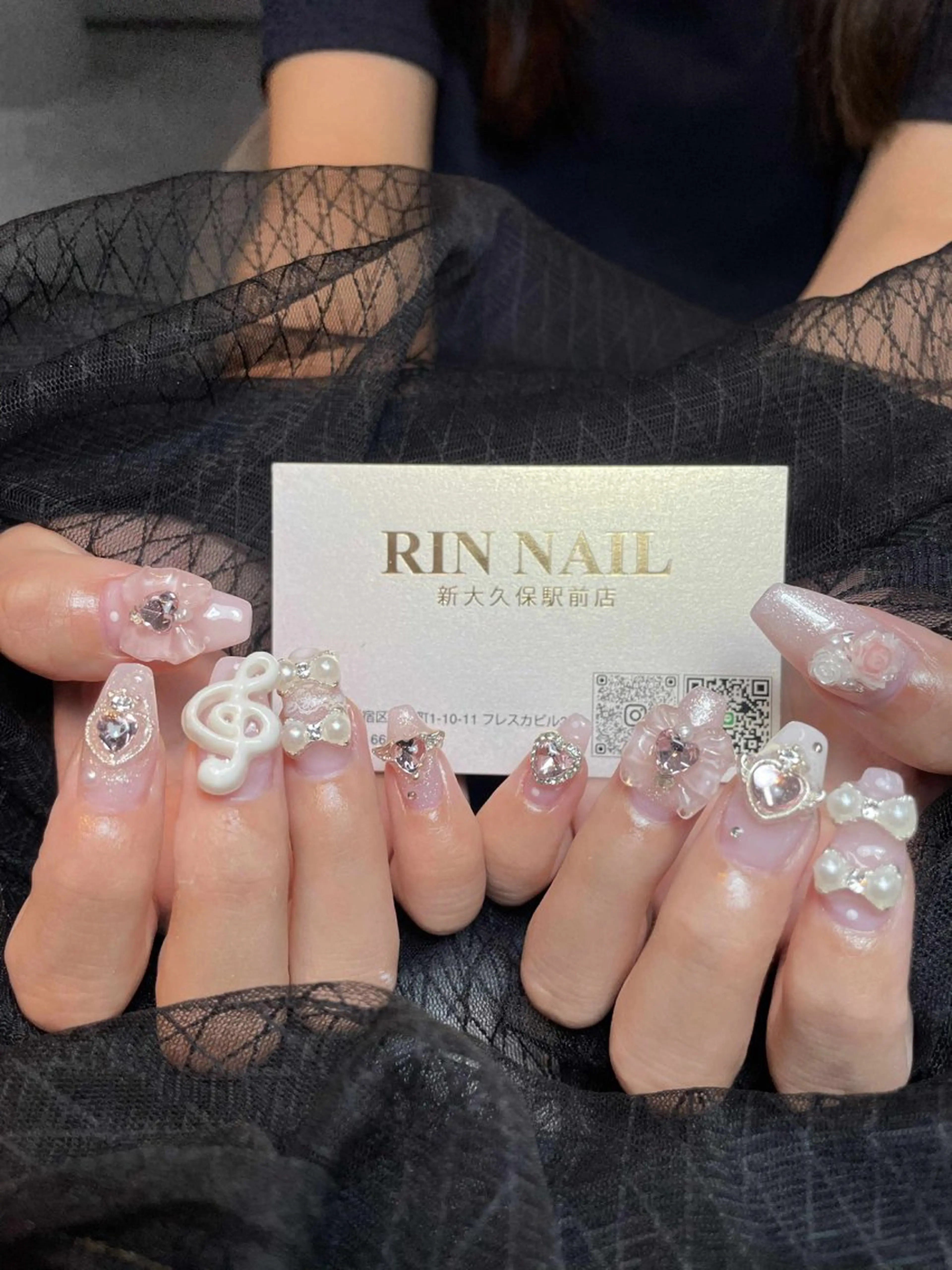 ネイル アートネイル フレンチネイル ジェルネイル グラデーション 韓国ネイル ハンドネイル Rin Nail 新大久保店のネイルデザイン