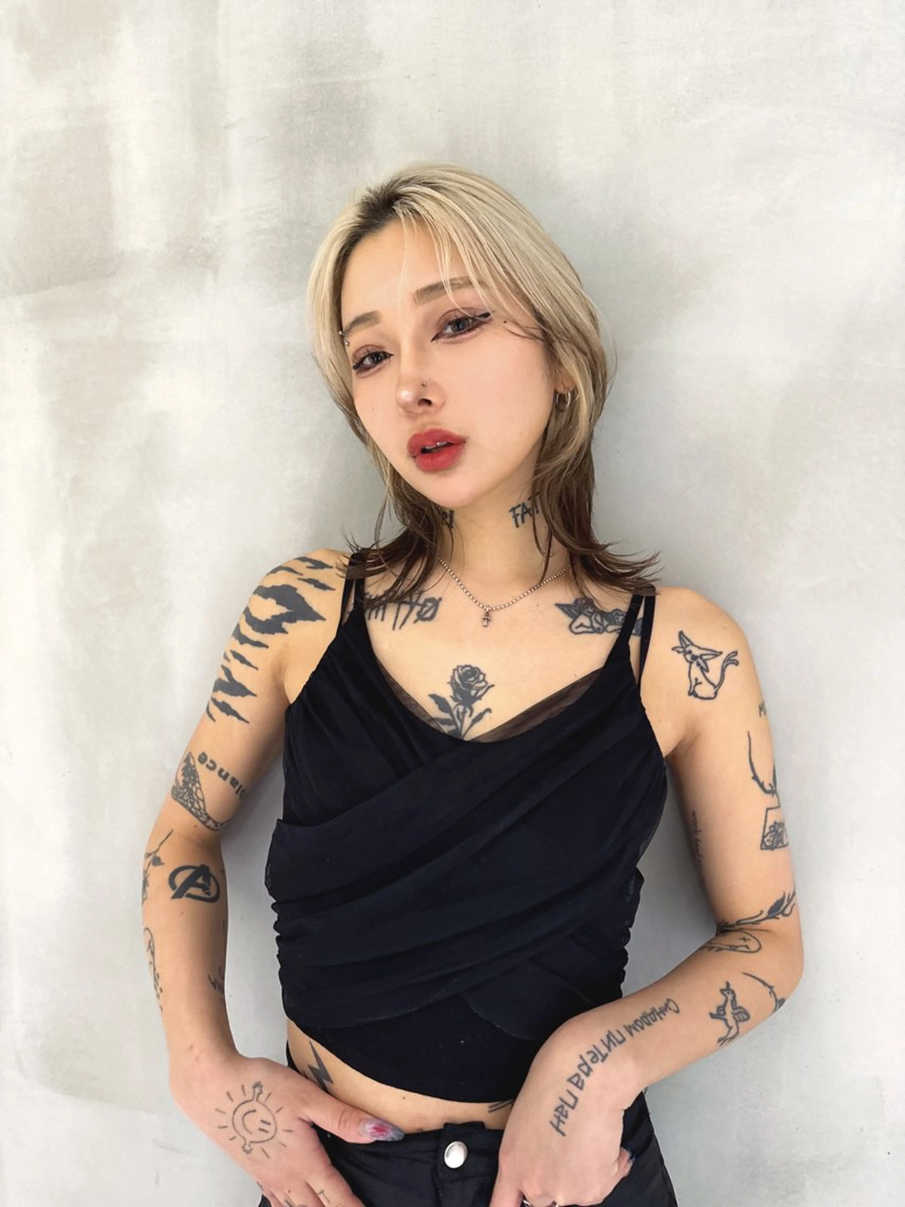 ミディアム カラー ヘアカラー 透明感✖️暖色 shuheiのヘアスタイル