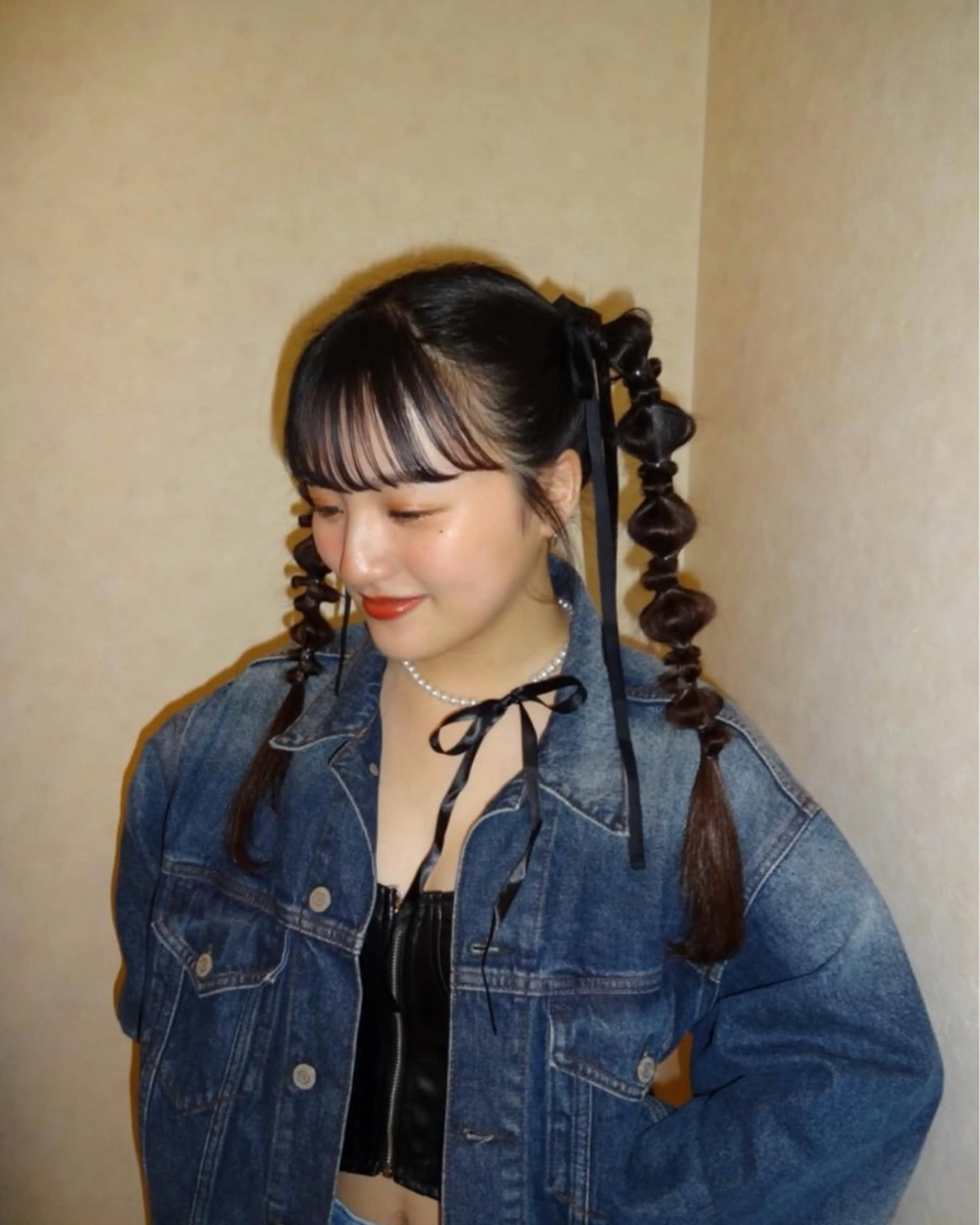 ロング 横嶋 倫のヘアスタイル