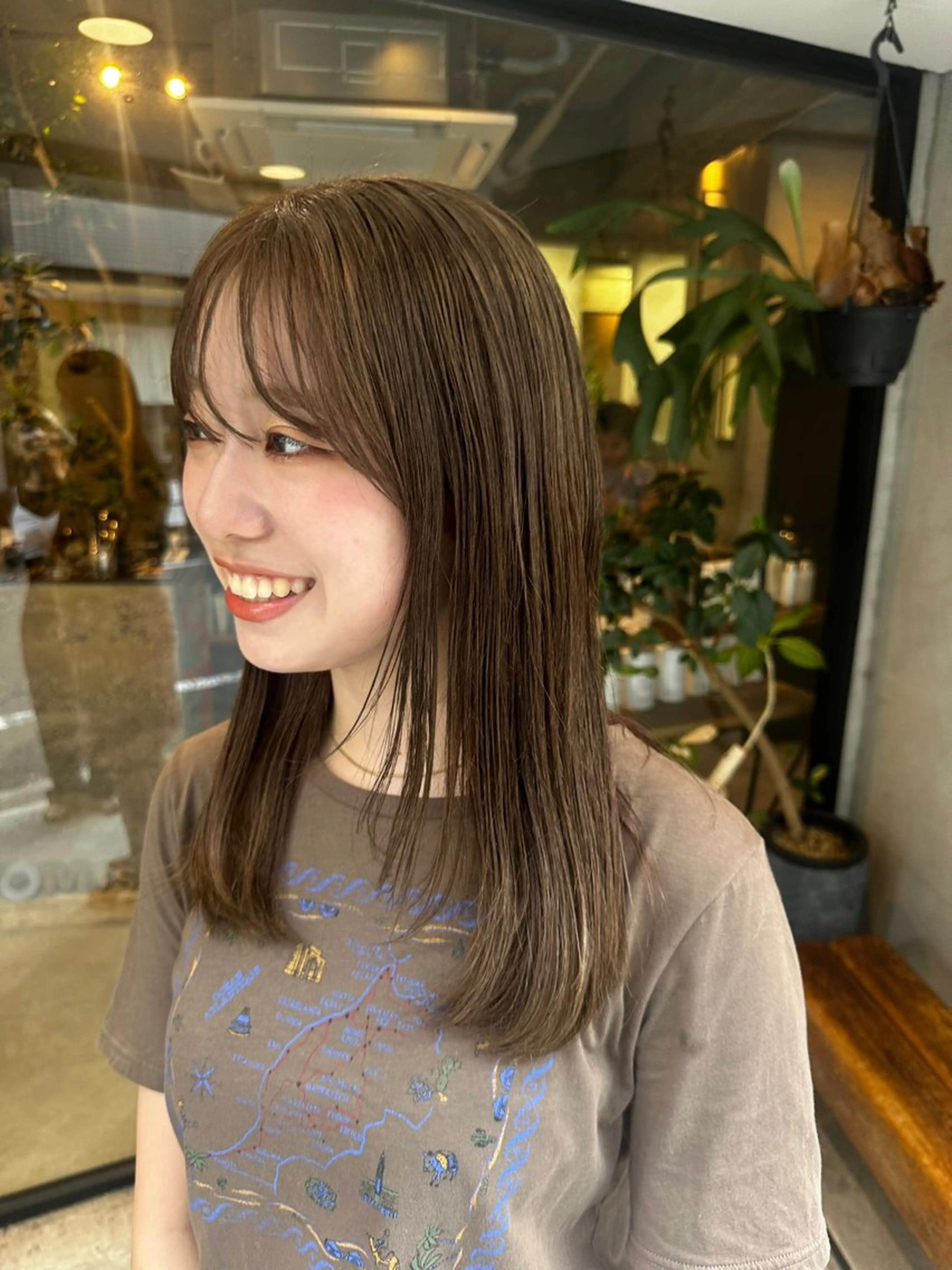 セミロング ヘアカラー ヘッドスパ 森田楓乃/上前津/ 大須/ブリーチカラーのヘアスタイル