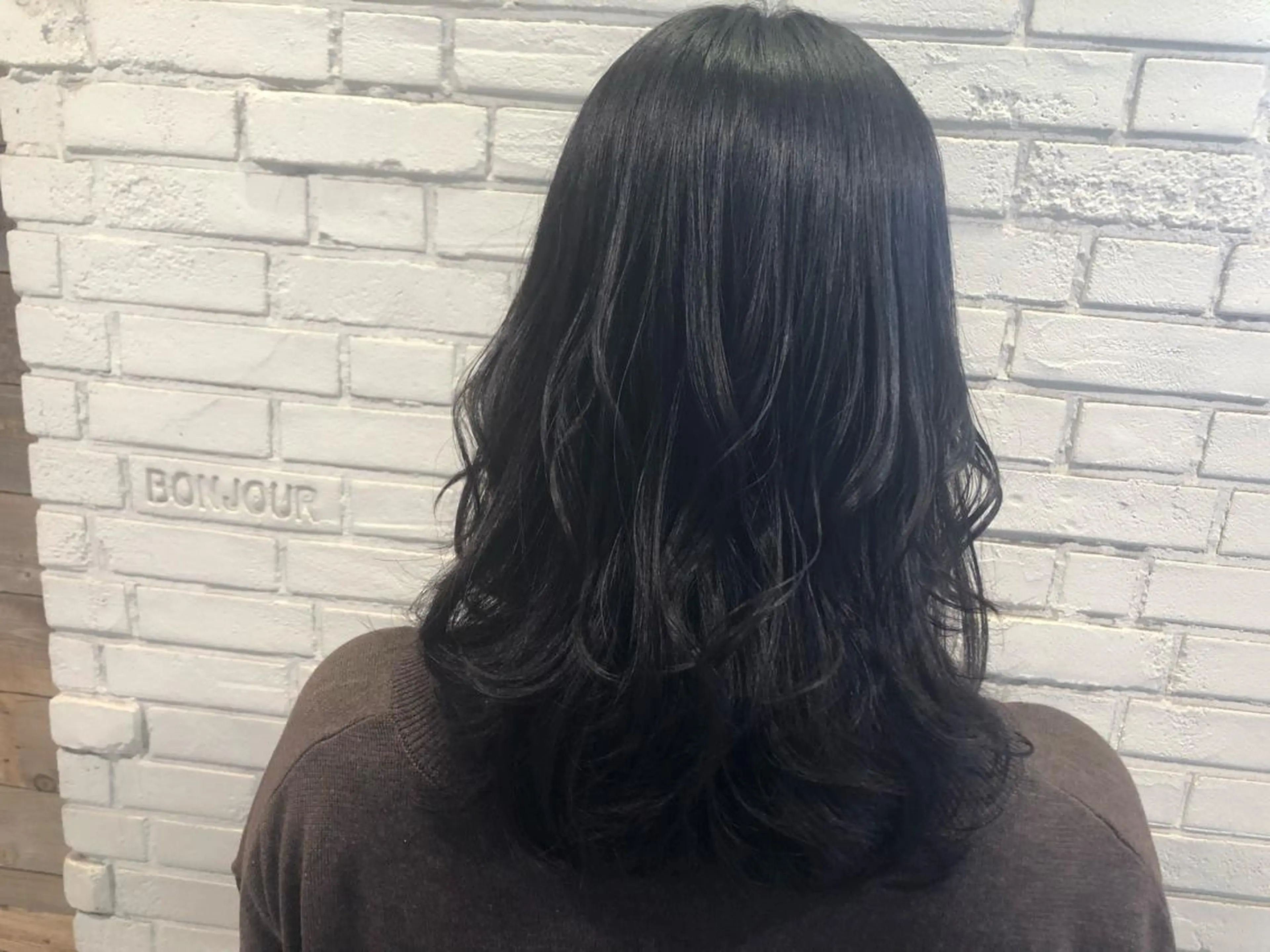 ミディアム カラー パーマ ヘアアレンジ 大山 望のヘアスタイル