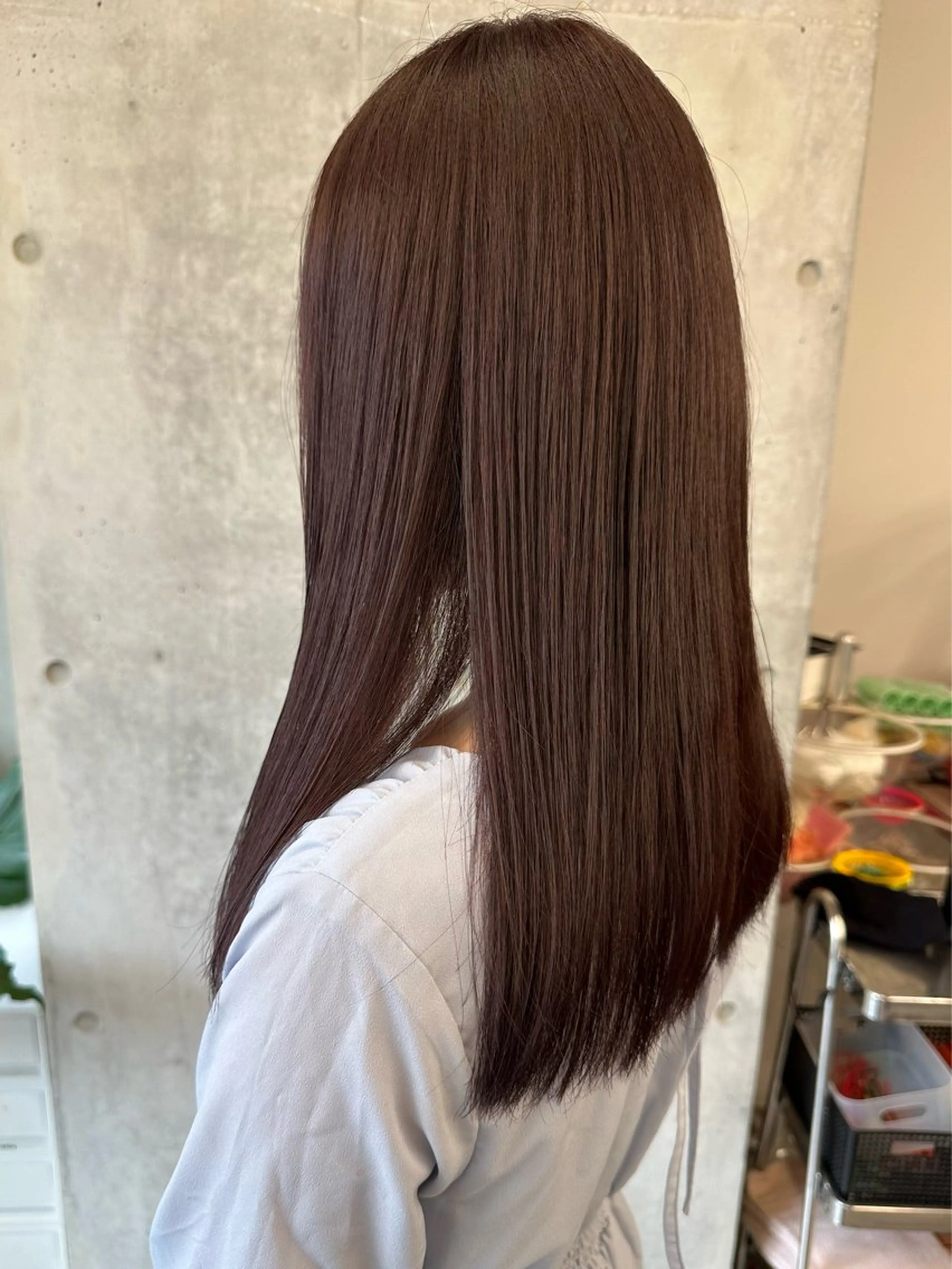 セミロング カラー カット ヘッドスパ ボブ/ゆるふわ ボブパーマ/とういのヘアスタイル