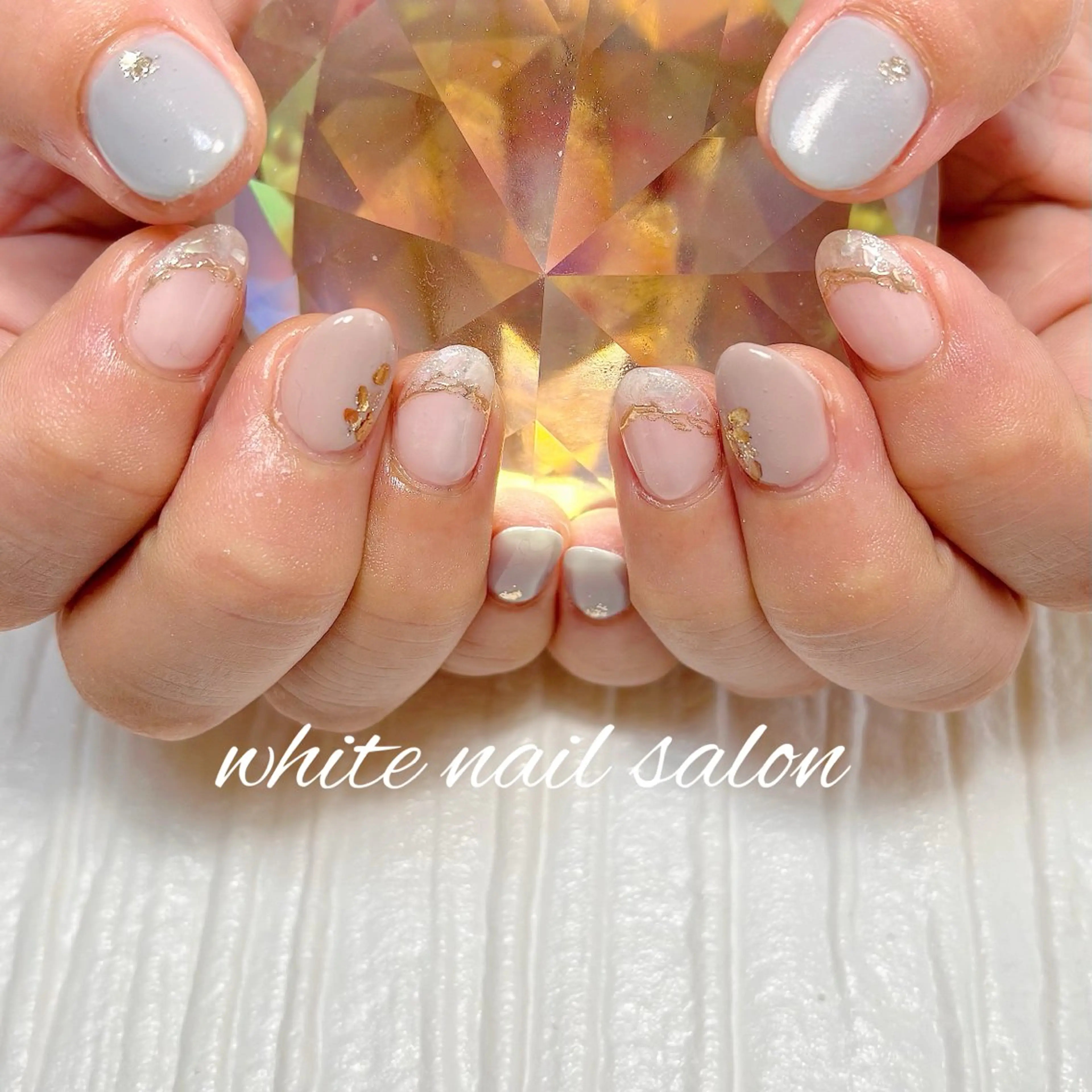 ネイル フットネイル ラメ(グリッター) 持ち込み ハンドネイル white nail salonのネイルデザイン