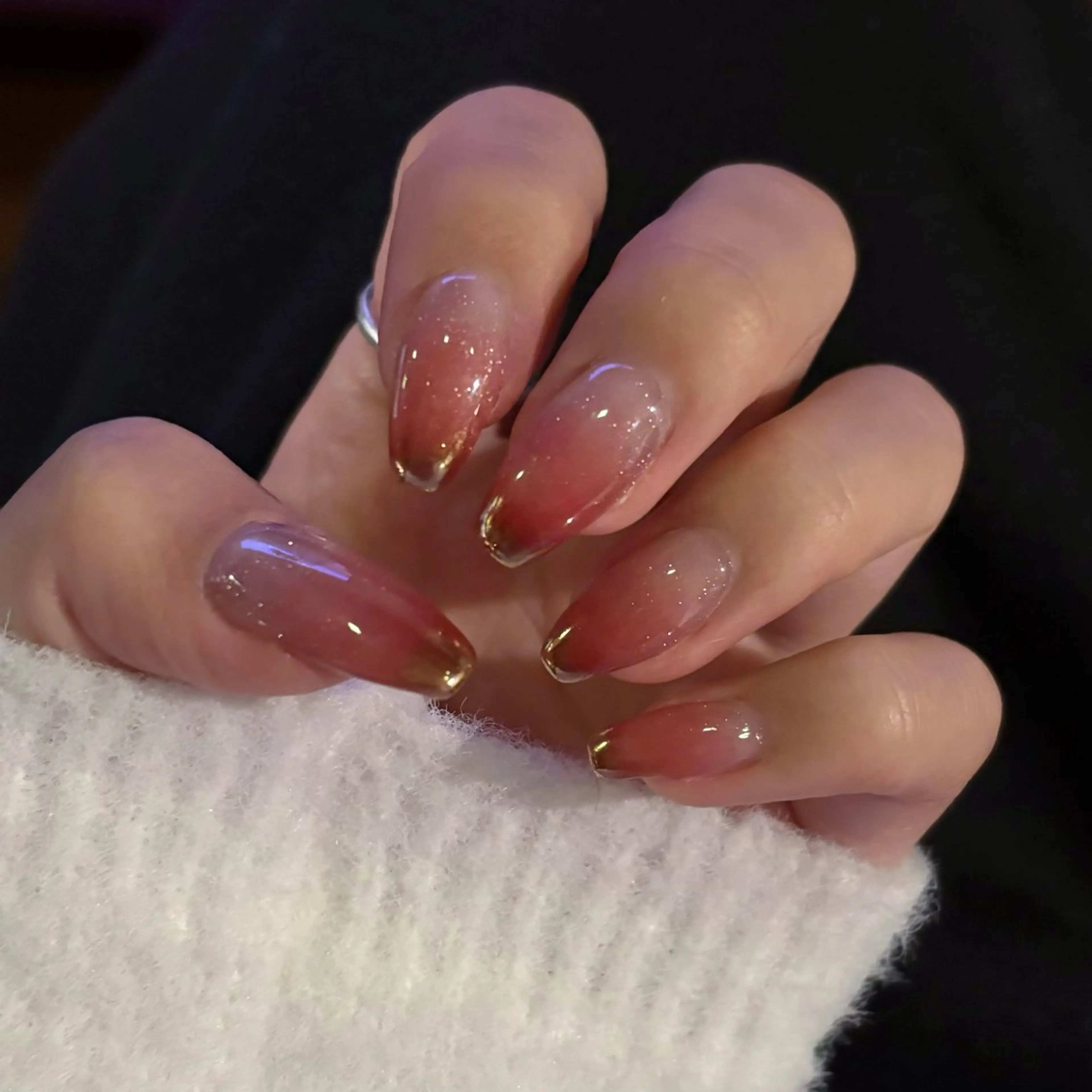 ネイル ミラーネイル ハンドネイル 江原 楓果のネイルデザイン