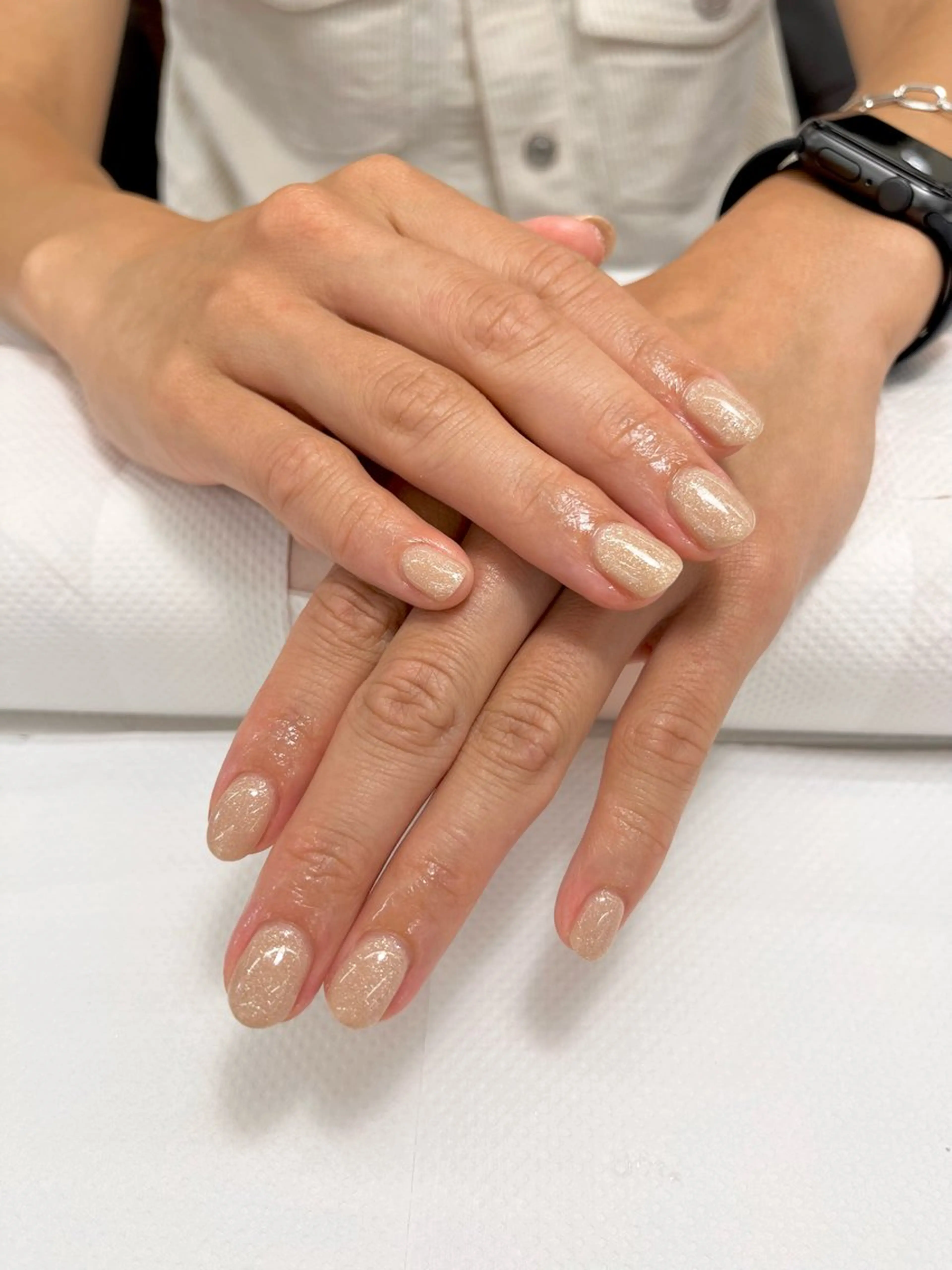 ネイル ゴールド グラデーション ラメ(グリッター) ワンカラーネイル ✿ ʜᴀʏᴀSʜɪ Sᴀᴏʀɪ ✿のネイルデザイン