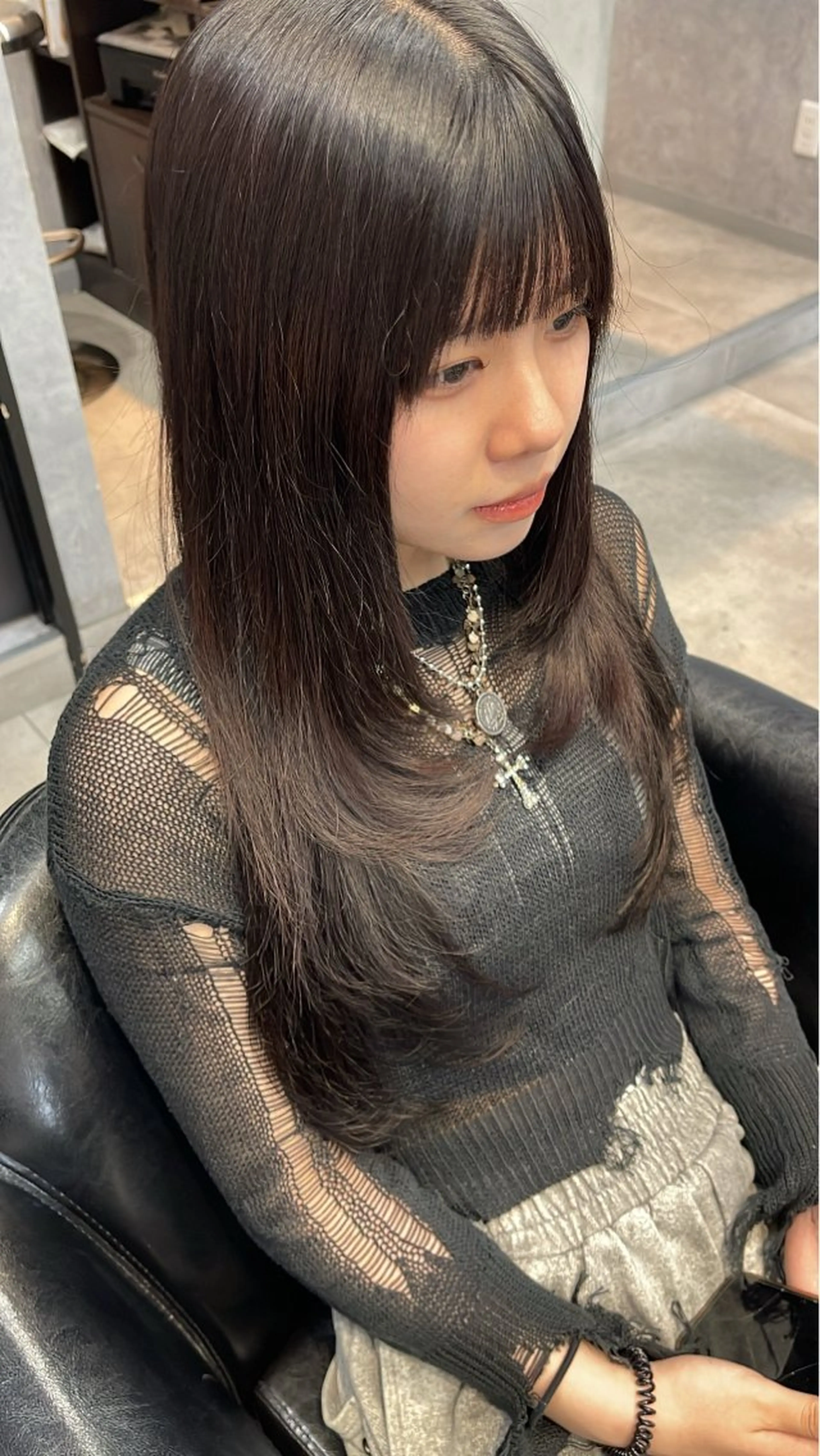 ロング エクステ レイヤーカット ヘアカラー エクステ Fi-Ne原宿/ プルエクステ/そらのヘアスタイル