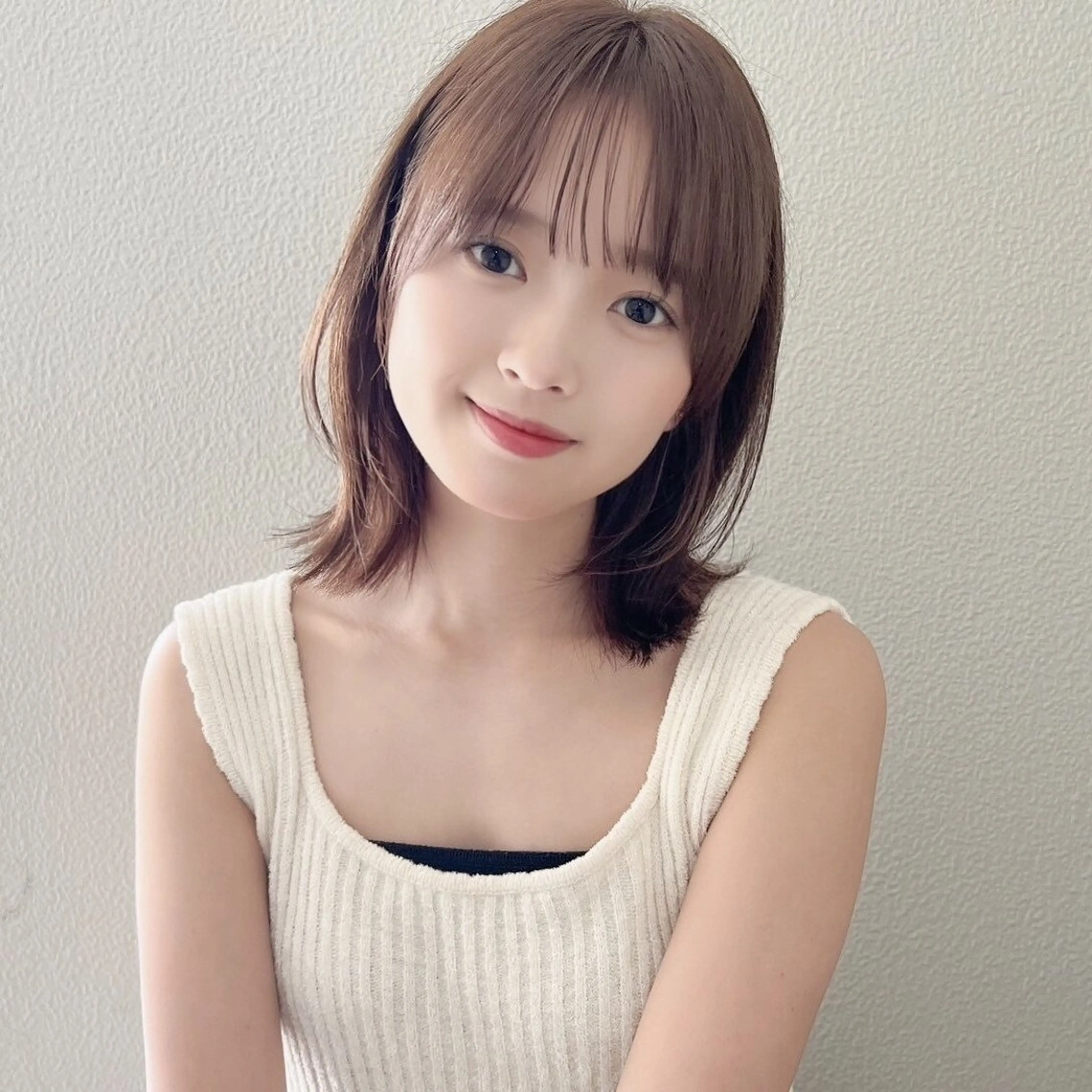 ミディアム カット ヘアカラー トリートメント 池袋/レイヤー/ 顔まわり/taigaのヘアスタイル