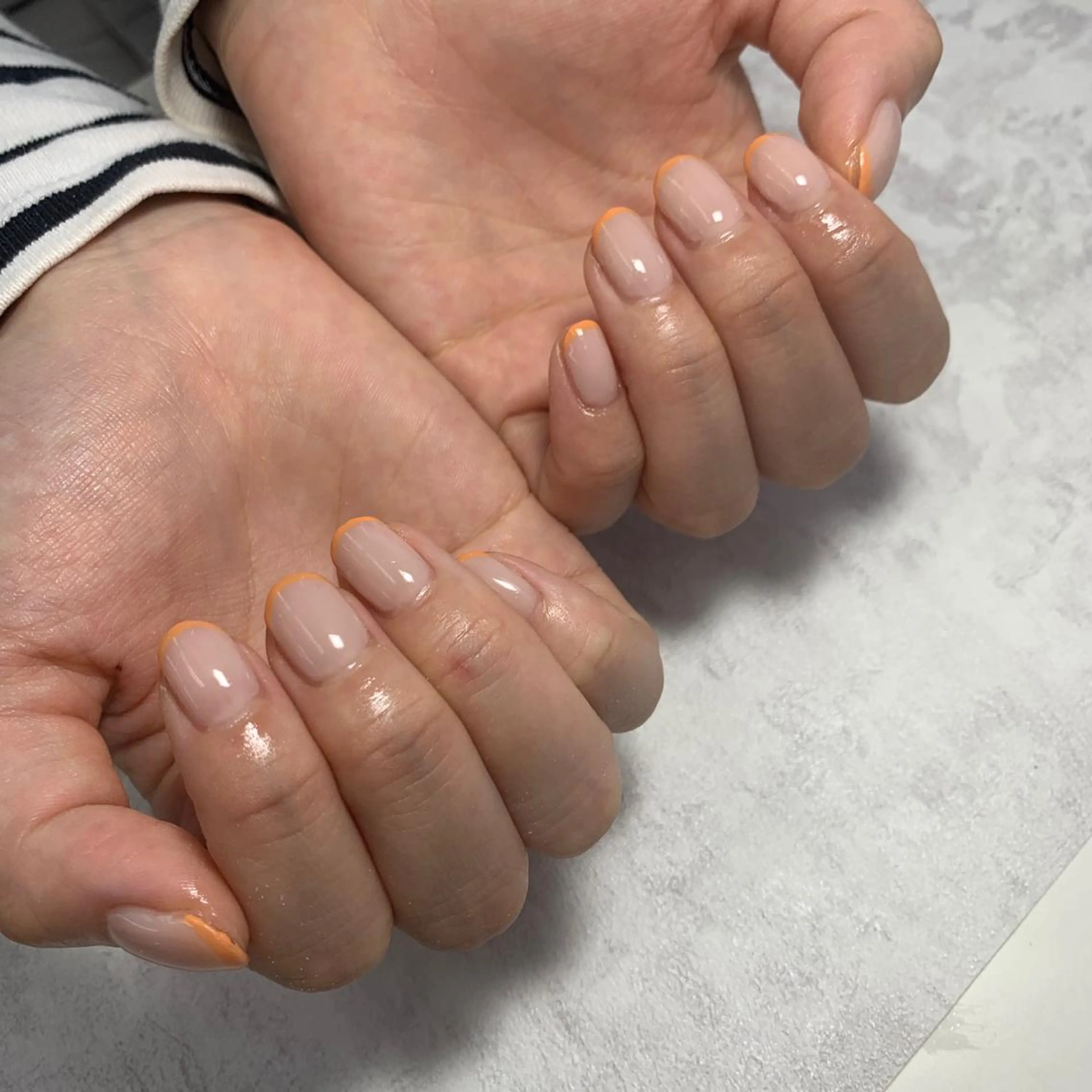 ネイル オレンジ Li aile eye&nailのネイルデザイン