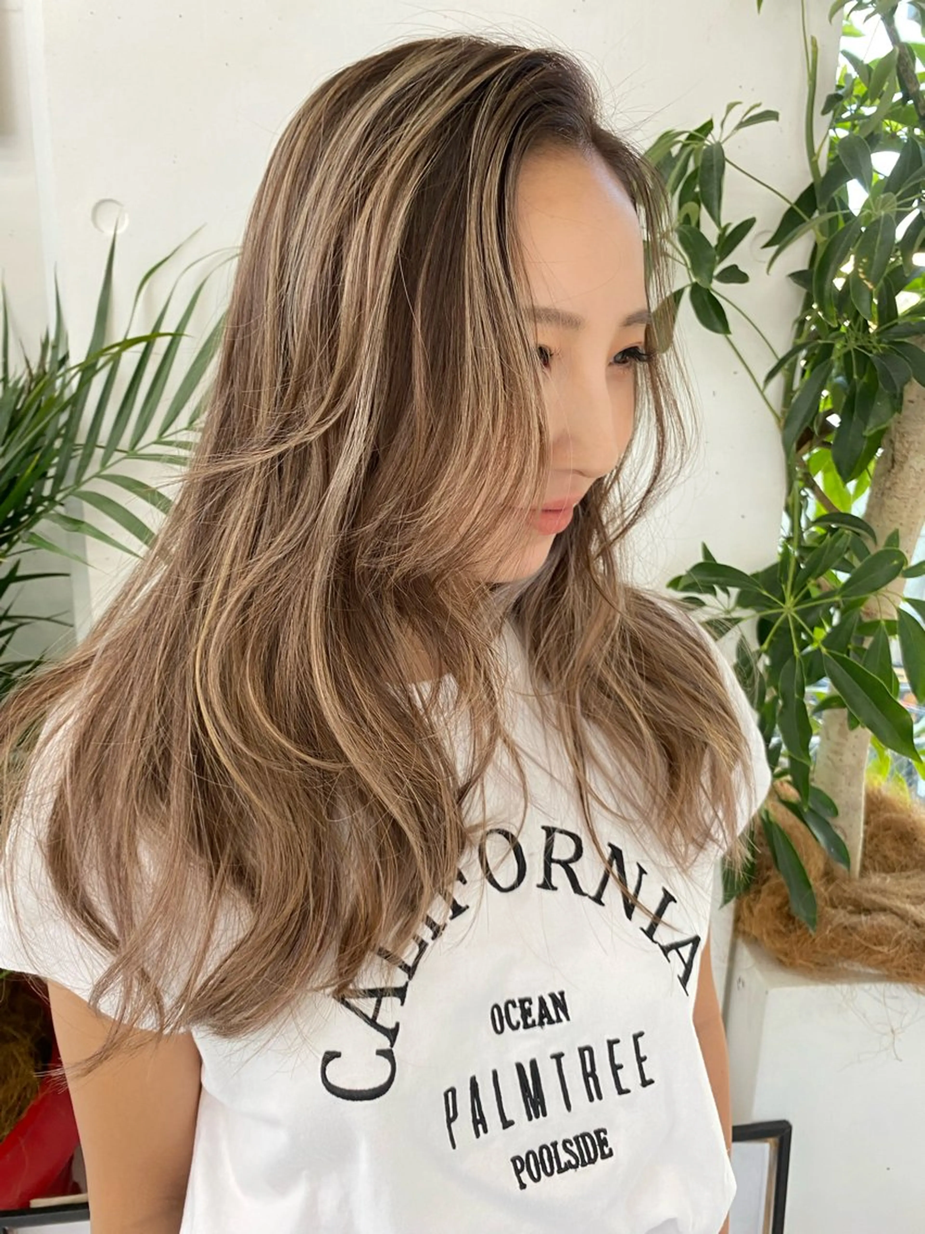 セミロング カラー ハイライトカラー ハイライト ヘアカラー 🌼透明感ヘア🌼 arisaのヘアスタイル