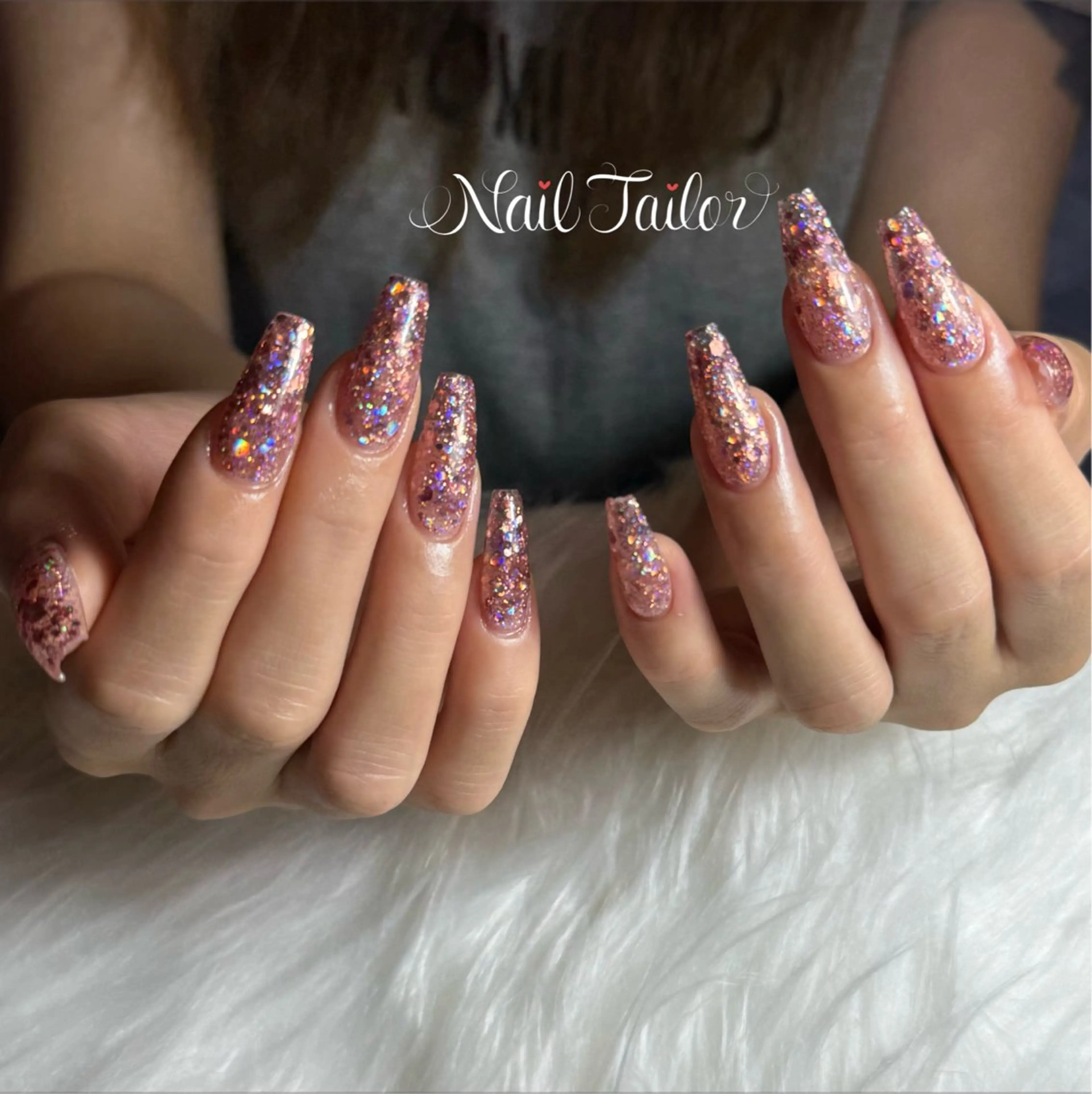 🦒長さ出し10本+ワンカラーの写真