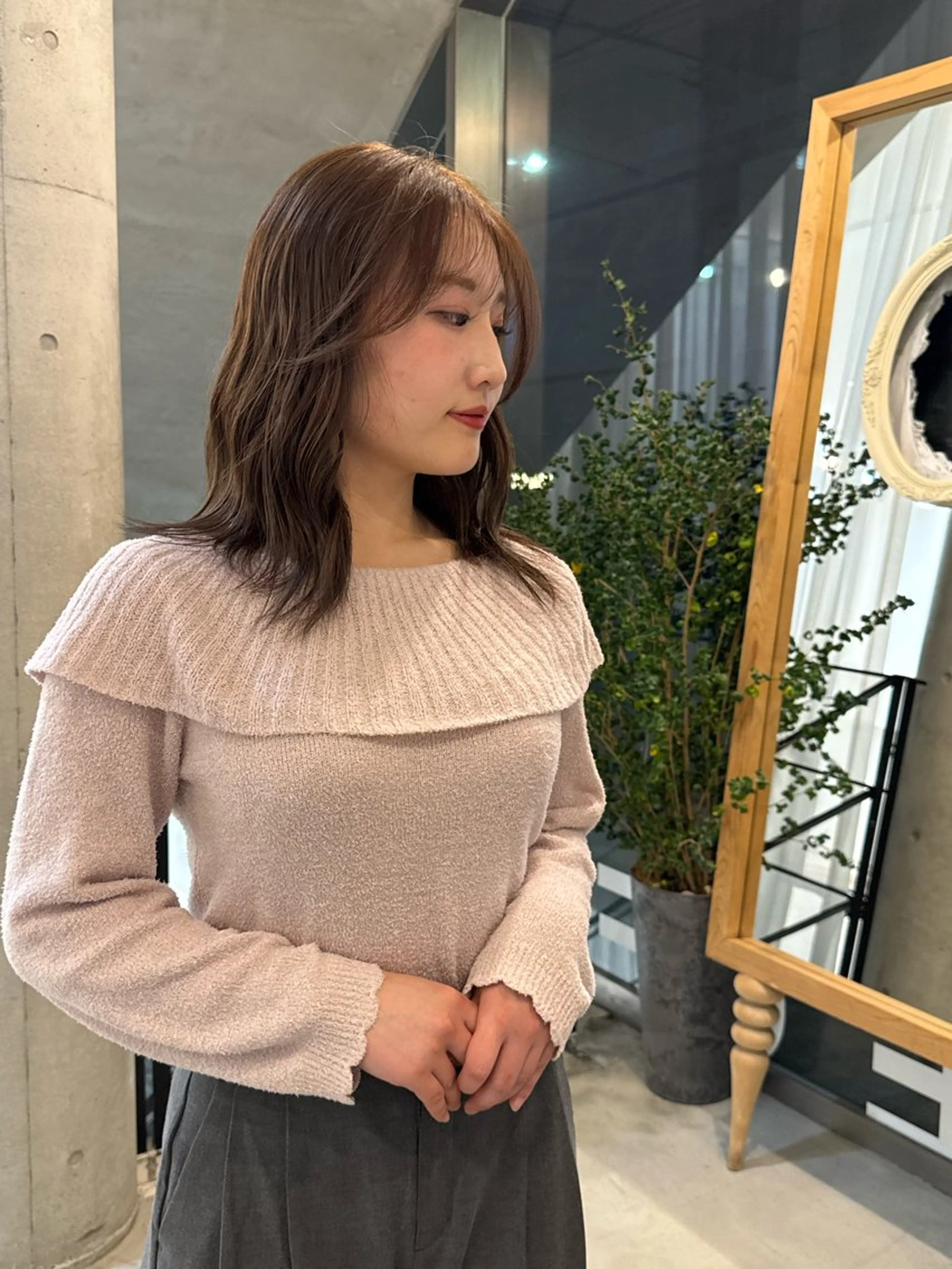 ミディアム ヘアカラー ｔa k k e ｙｕのヘアスタイル