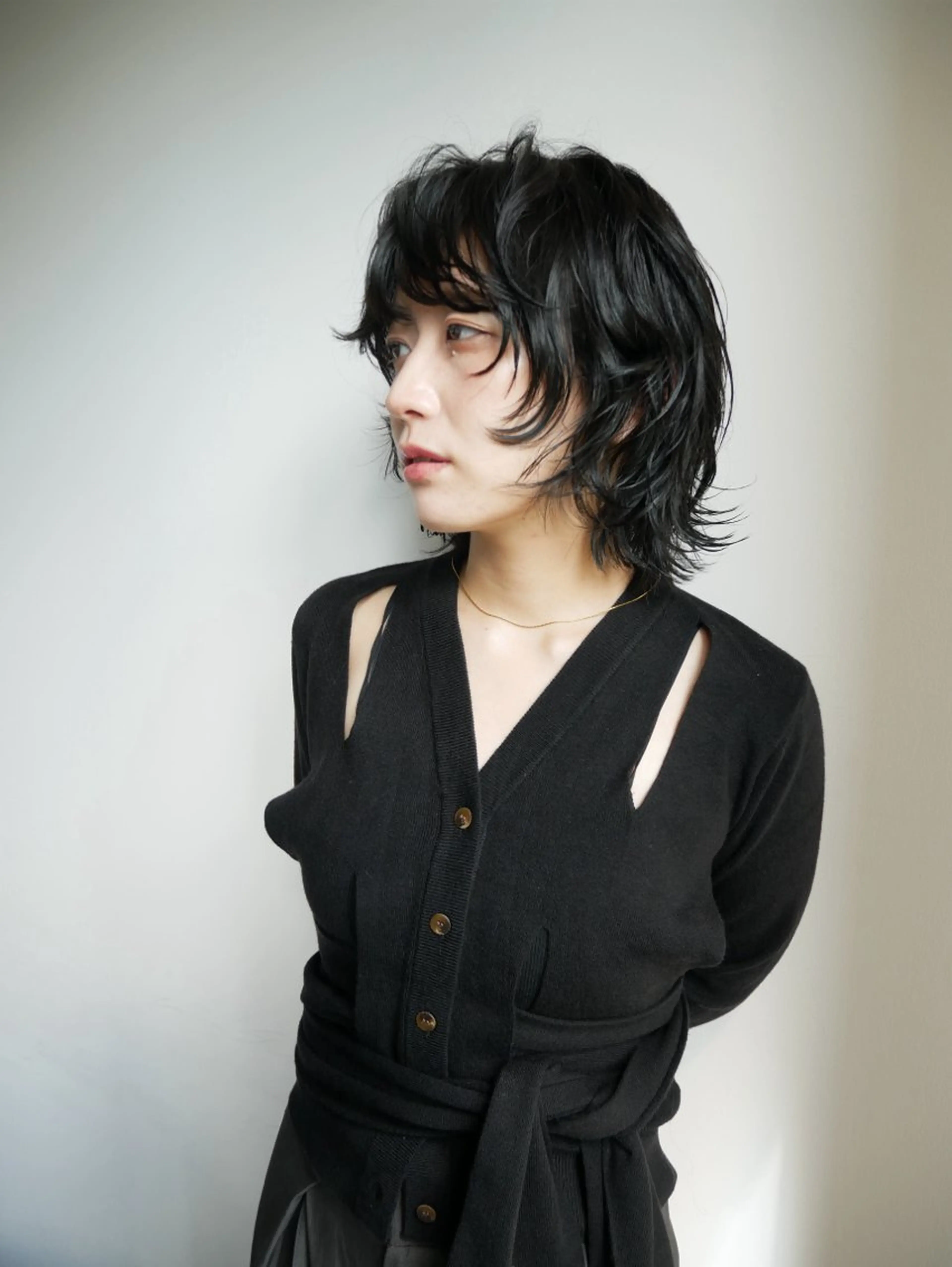 ミディアム パーマ カット ヘアカラー パーマ トリートメント 森田遥奈/透明感カラ ー/似合わせカットのヘアスタイル