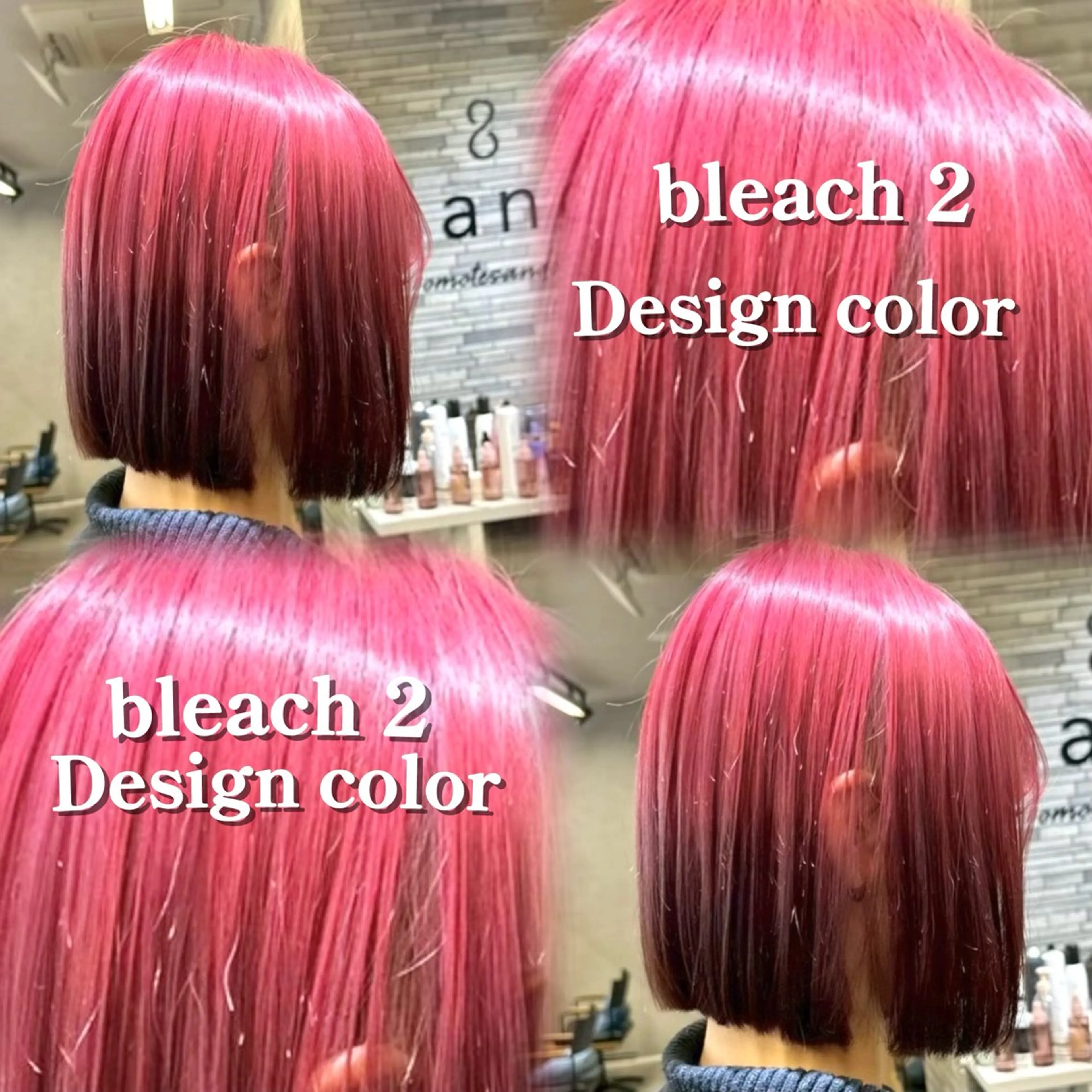 ショート カラー デザインカラー ボブ カット ヘアカラー トリートメント レイヤーボブ特化/ 横浜/伊藤　怜のヘアスタイル