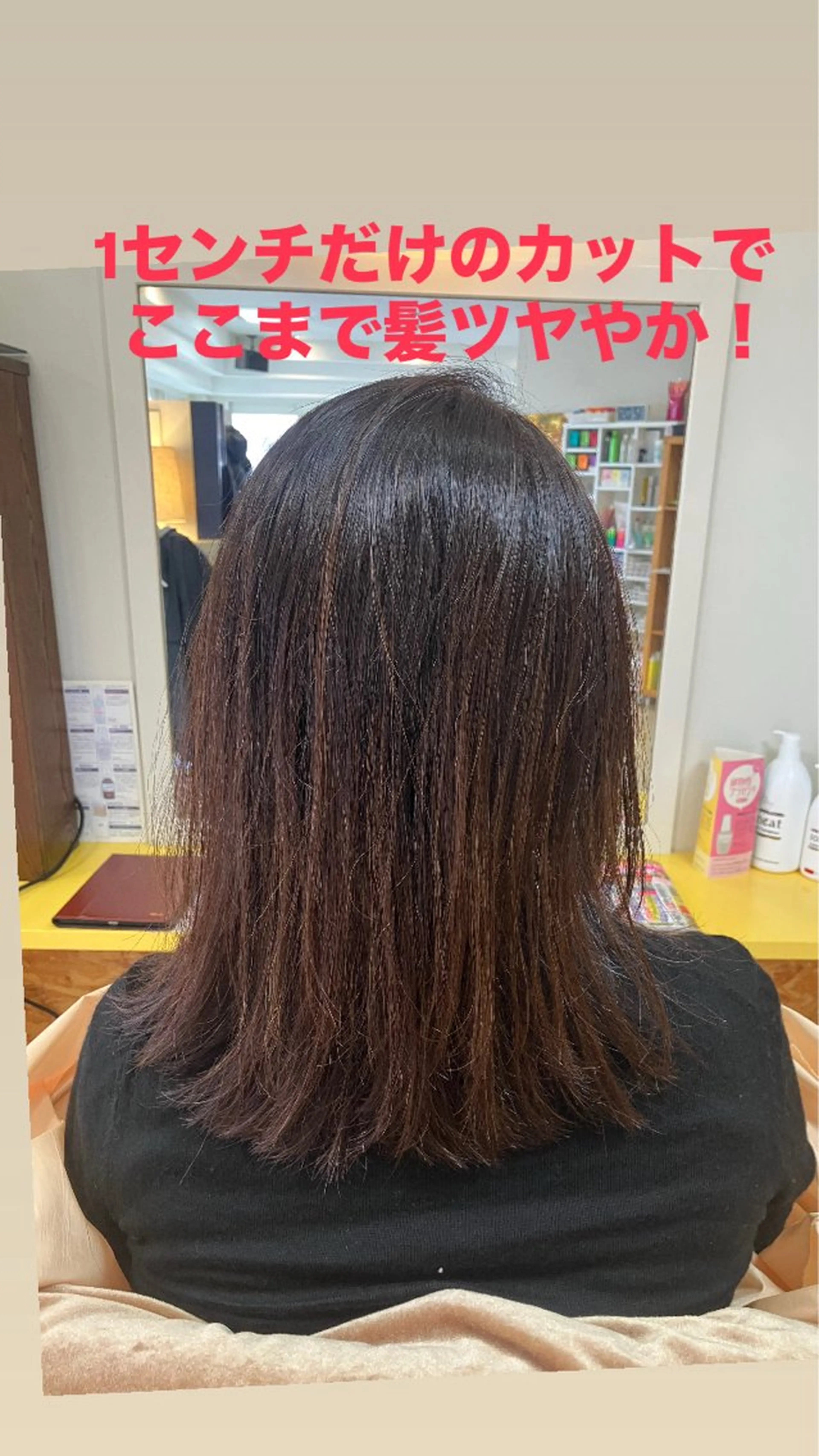 セミロング カラー 顔周りカット 髪質改善 レイヤーカット ローレイヤー 小顔カット 横田  尚登のヘアスタイル