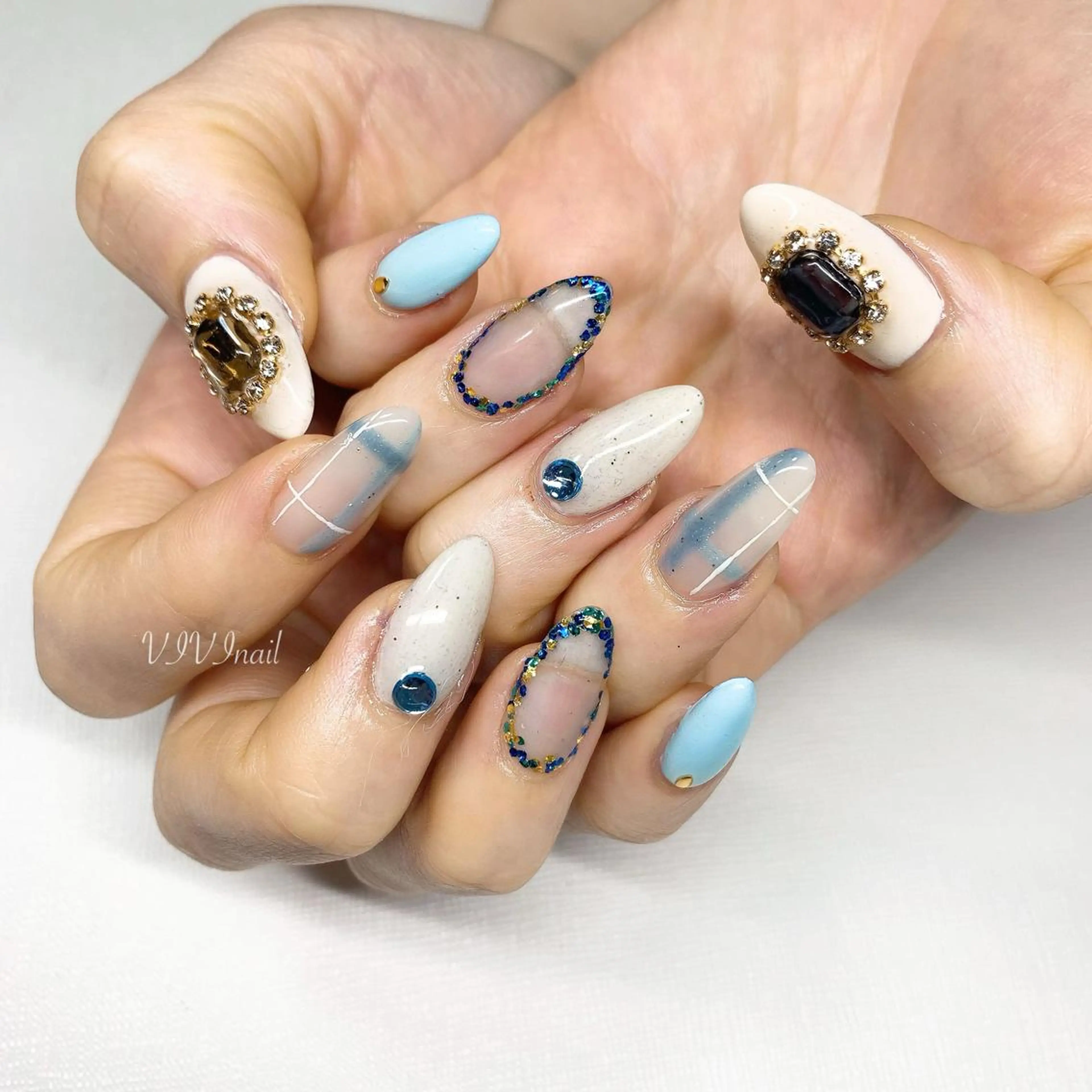 ネイル 韓国ネイル ハンドネイル vivi nailのネイルデザイン