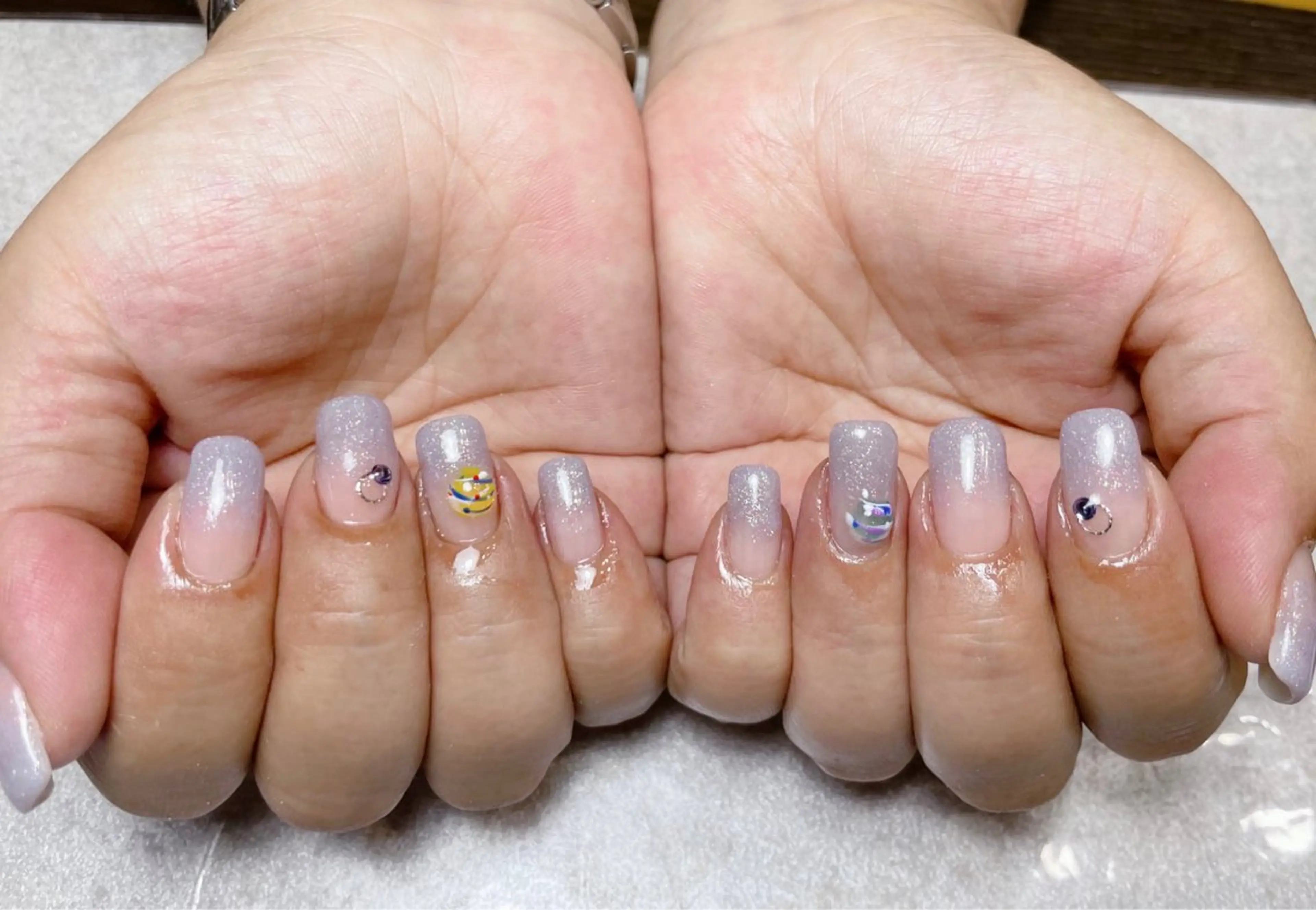 ネイル キラキラネイル ヨーヨーネイル ハンドネイル BLANC.nail所属・BLANC.nail yuuのネイルデザイン