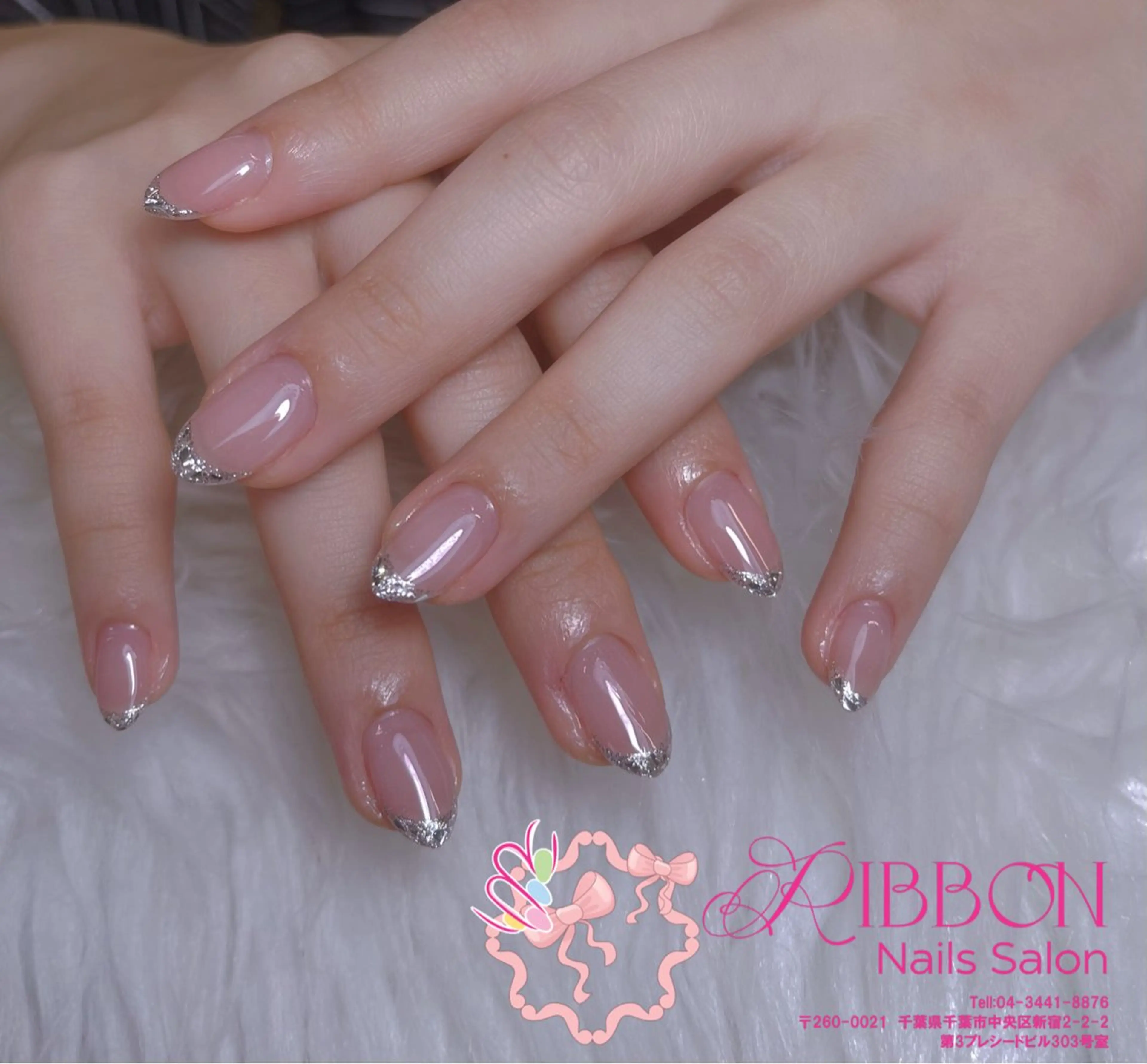 ネイル フレンチネイル ジェルネイル マグネットネイル 持ち込み ニュアンスネイル ハンドネイル Ribbonnail salonのネイルデザイン