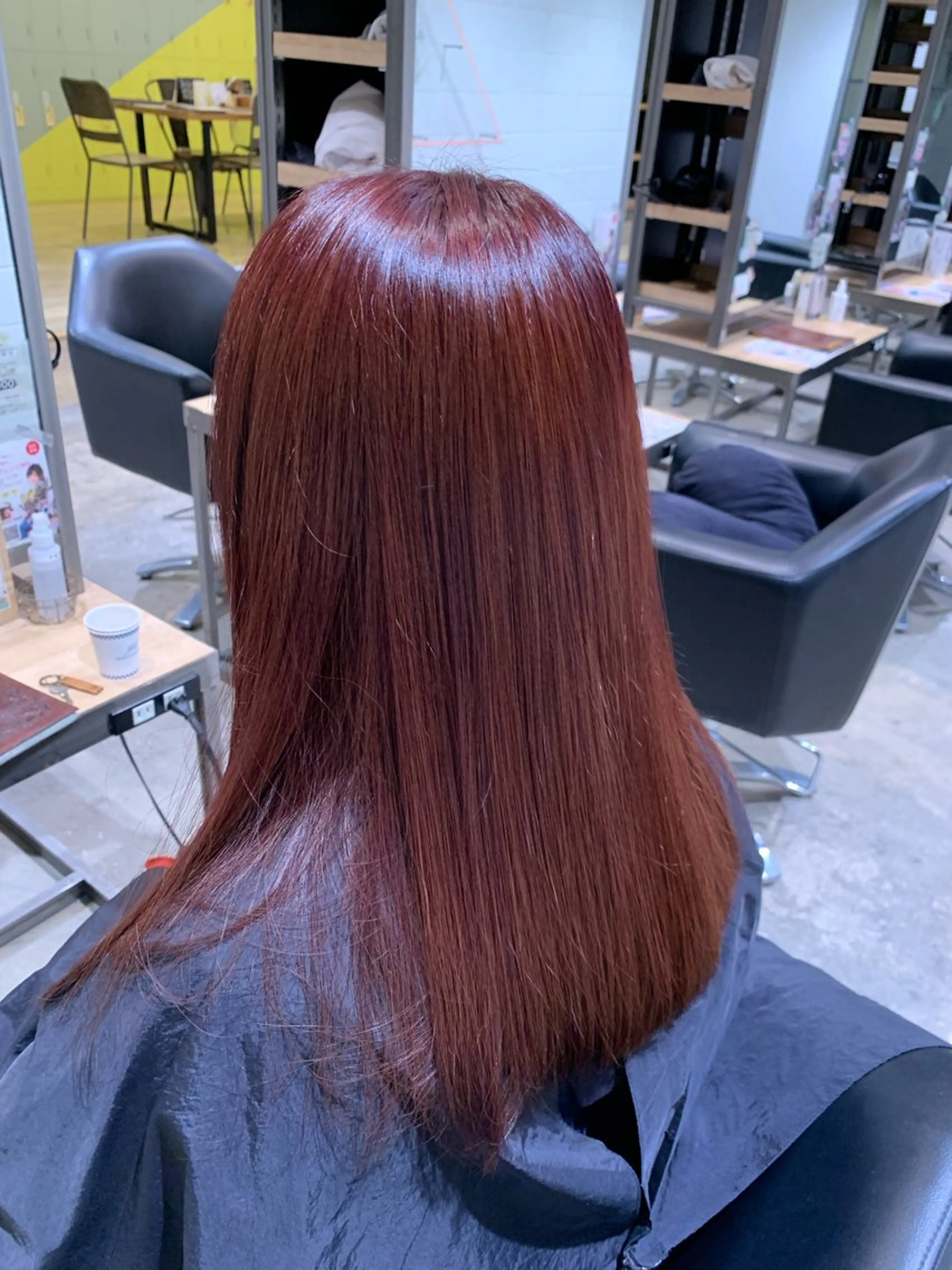 カラー レッドカラー 大谷 央翔のヘアスタイル