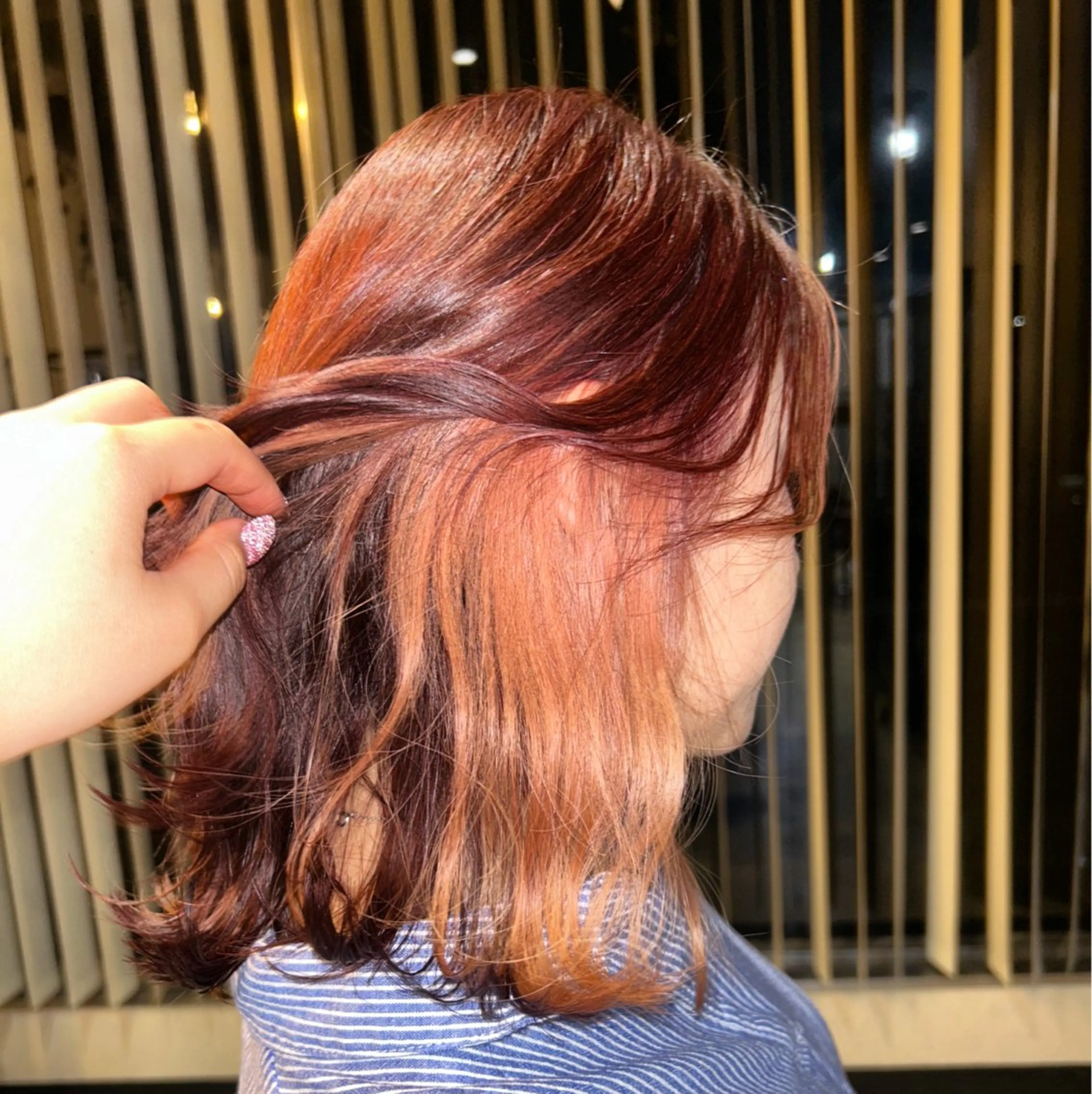 カラー イヤリングカラー ヘアカラー 植吉 琉月のヘアスタイル
