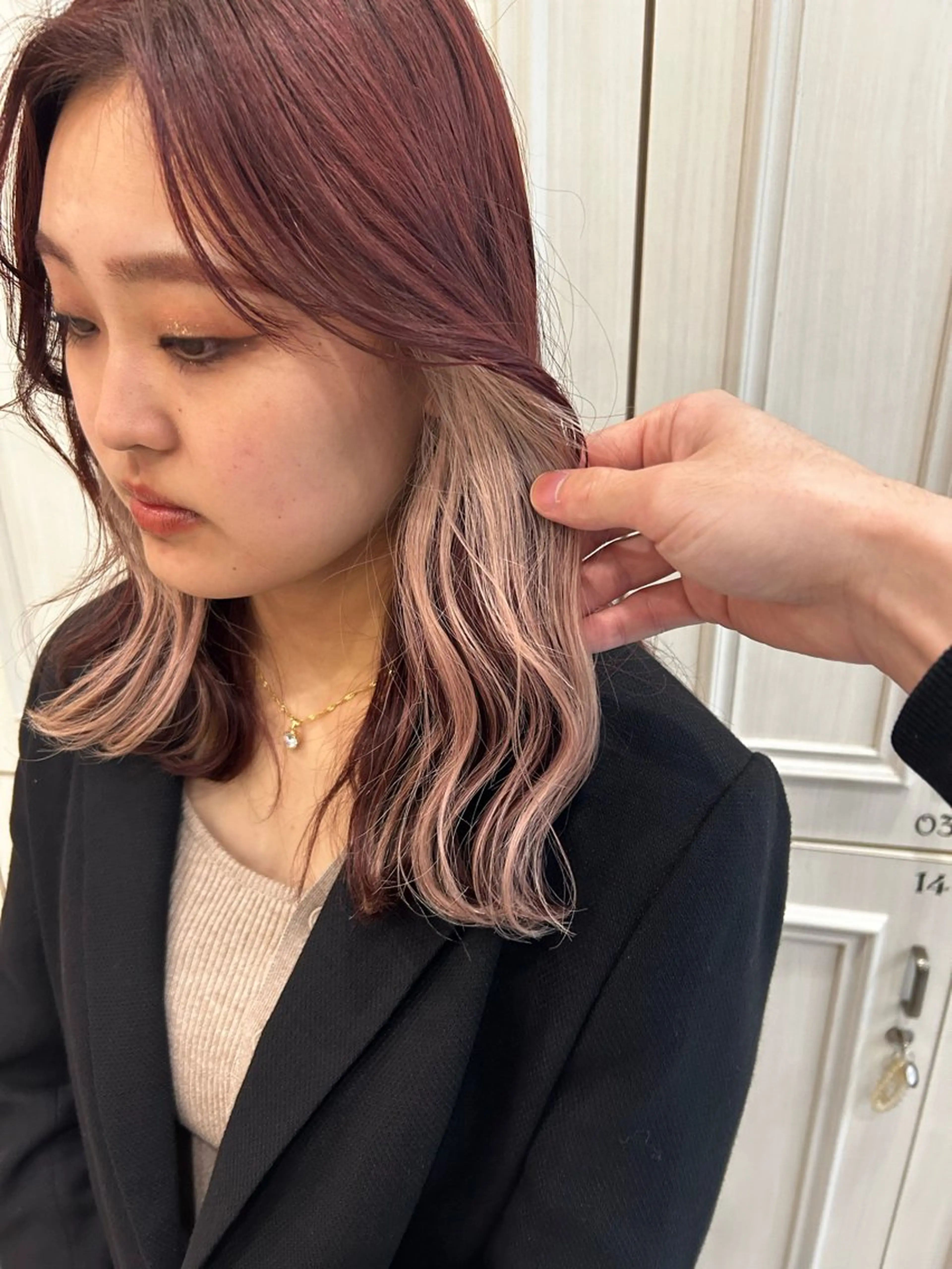 ミディアム 梅田美容室/ ウルフカットのヘアスタイル