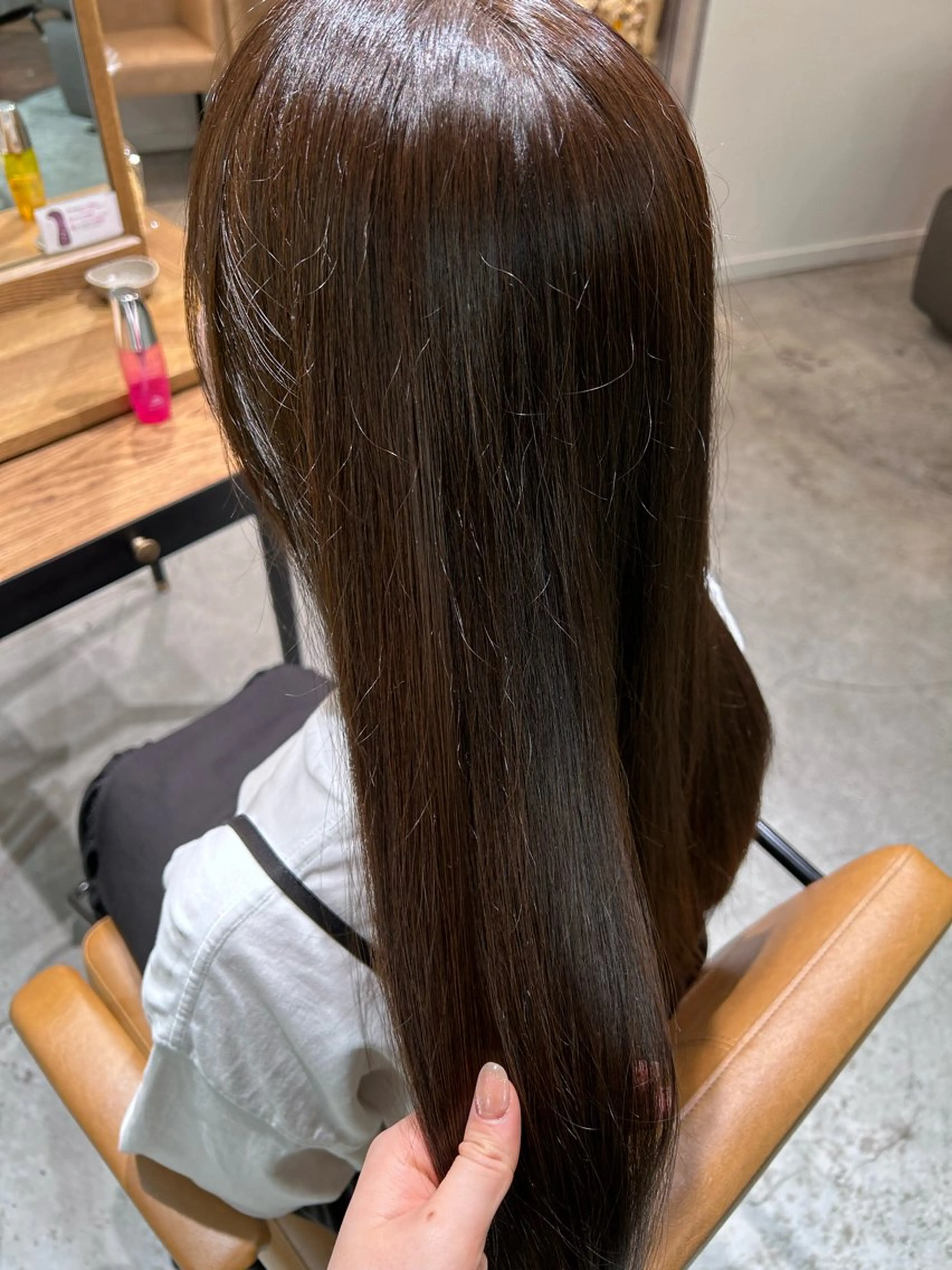 ロング カラー 縮毛矯正 蓮池 愛海のヘアスタイル