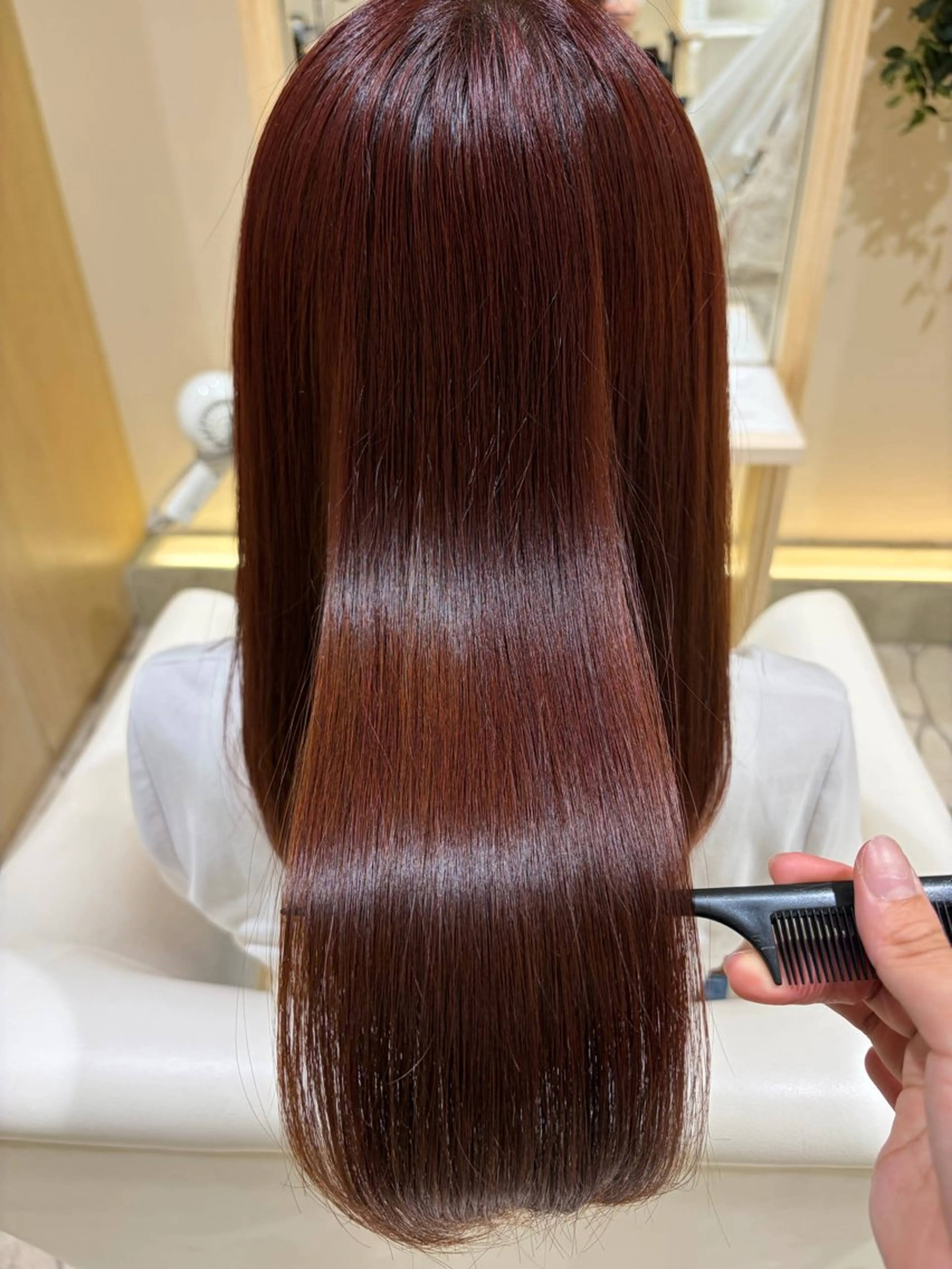 セミロング カット ヘアカラー トリートメント 久野紗愛 【髪質改善　艶髪】のヘアスタイル
