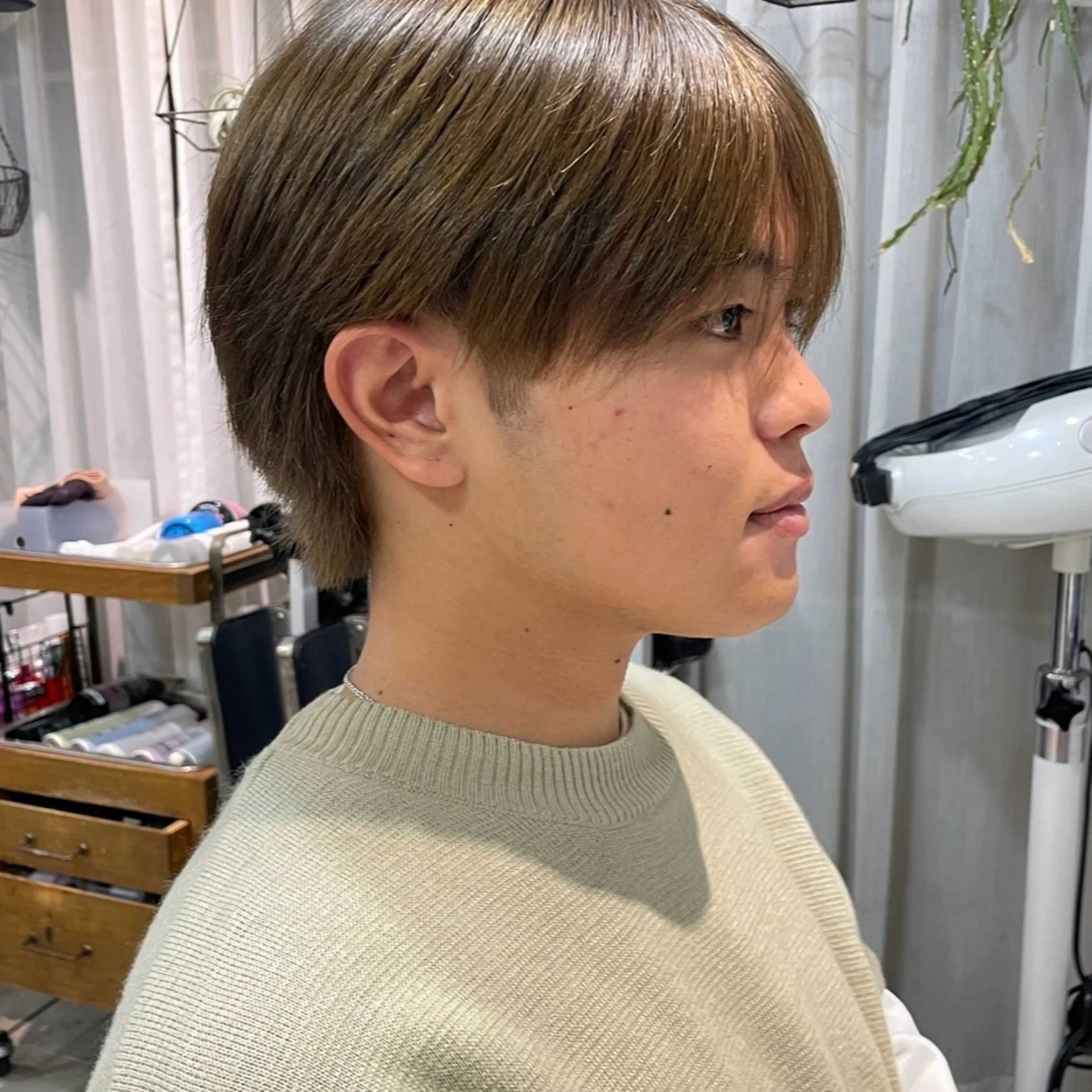 カラー メンズ miyu / 透明感 オリーブ ラベンダーのヘアスタイル
