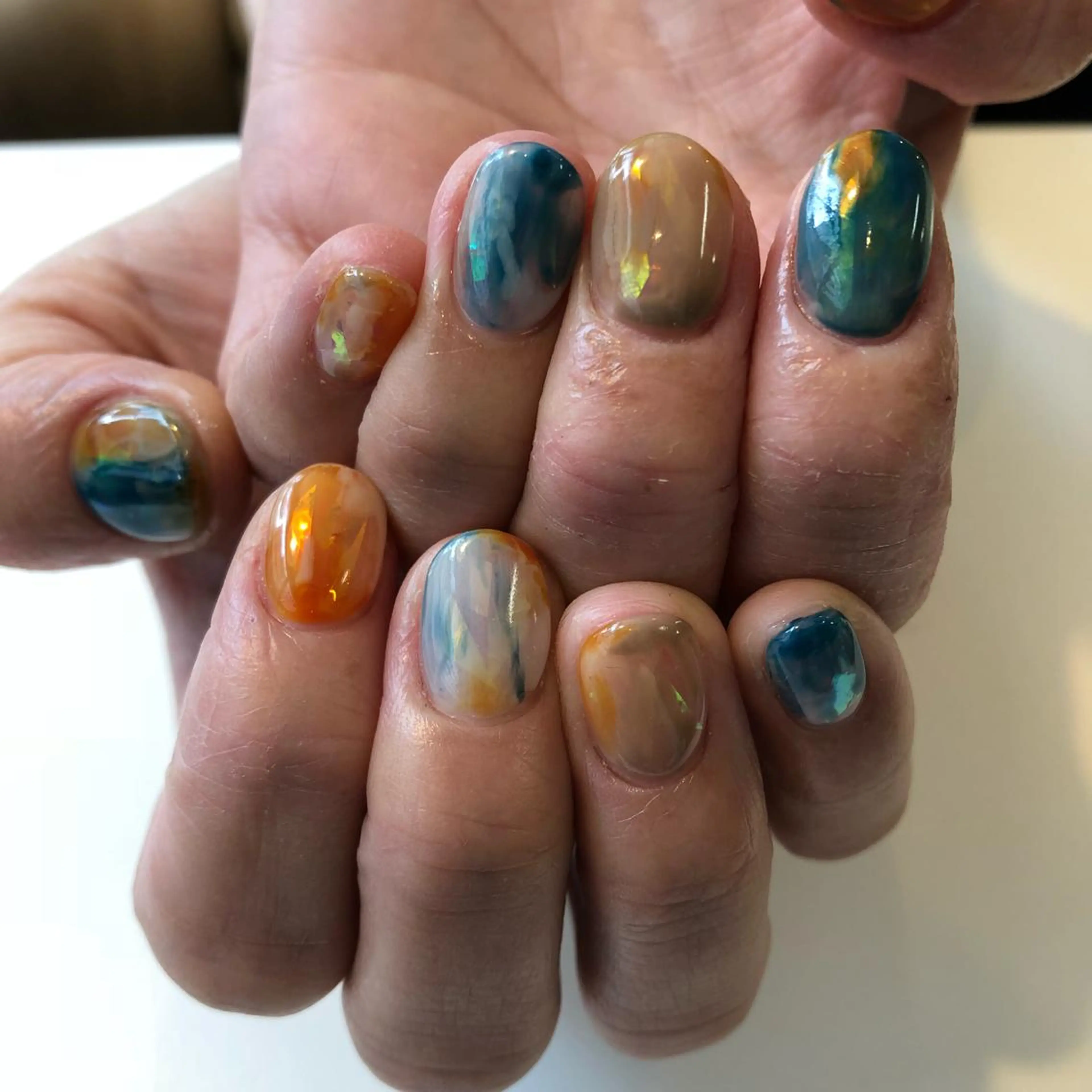 ネイル アートネイル ニュアンスネイル シンプルネイル shelf ⭐︎のネイルデザイン